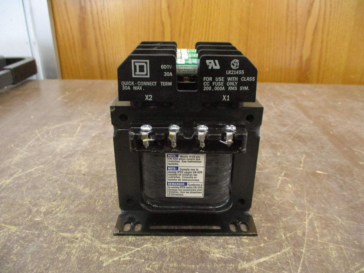 Square D Transformer 9070TF100D20 0.100KVA Pri: 208/230/460V Sec: 115V 50/60Hz