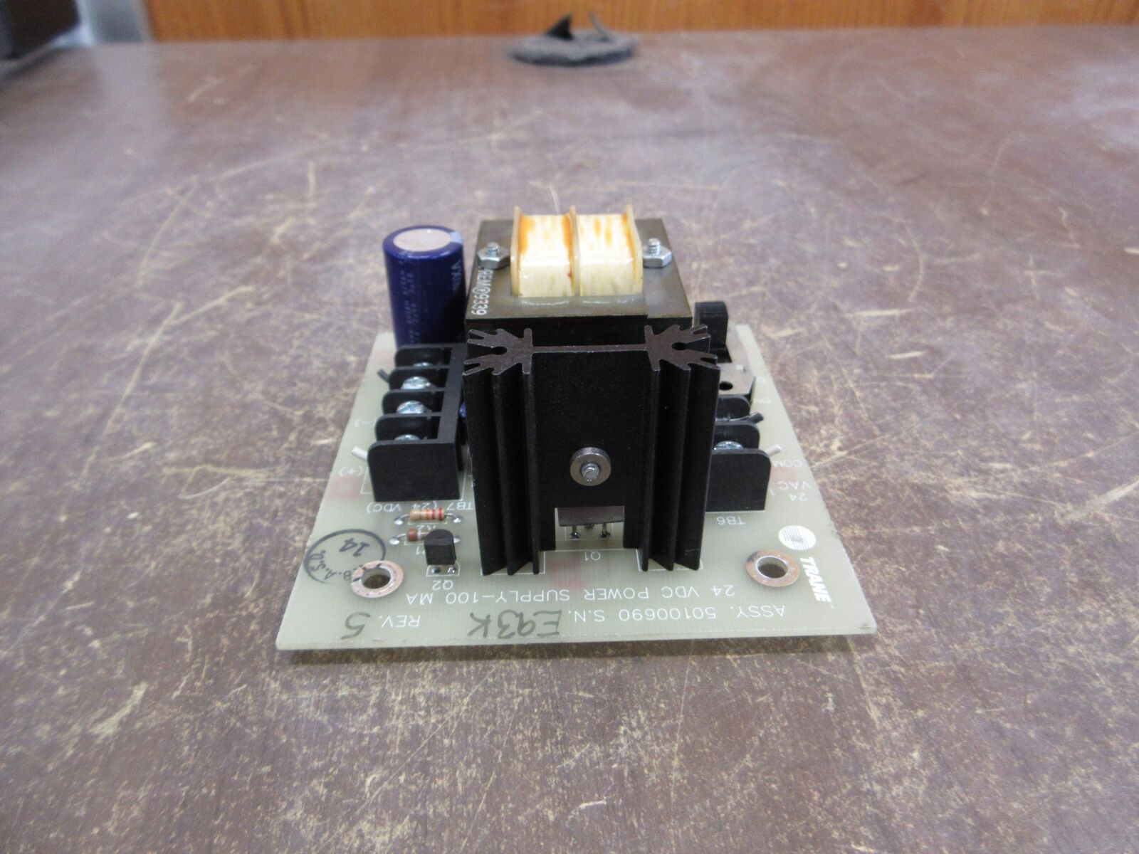 Trane Power Supply 50100690 Rev. 5 24VDC 100mA Used