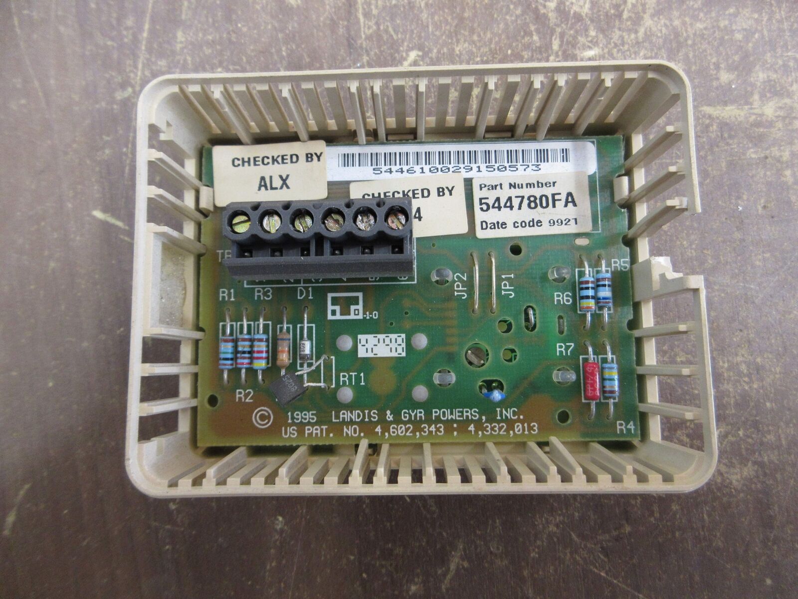 Siemens Room Temp. Sensor 544780FA w/ Display *Broken Mounting* Used