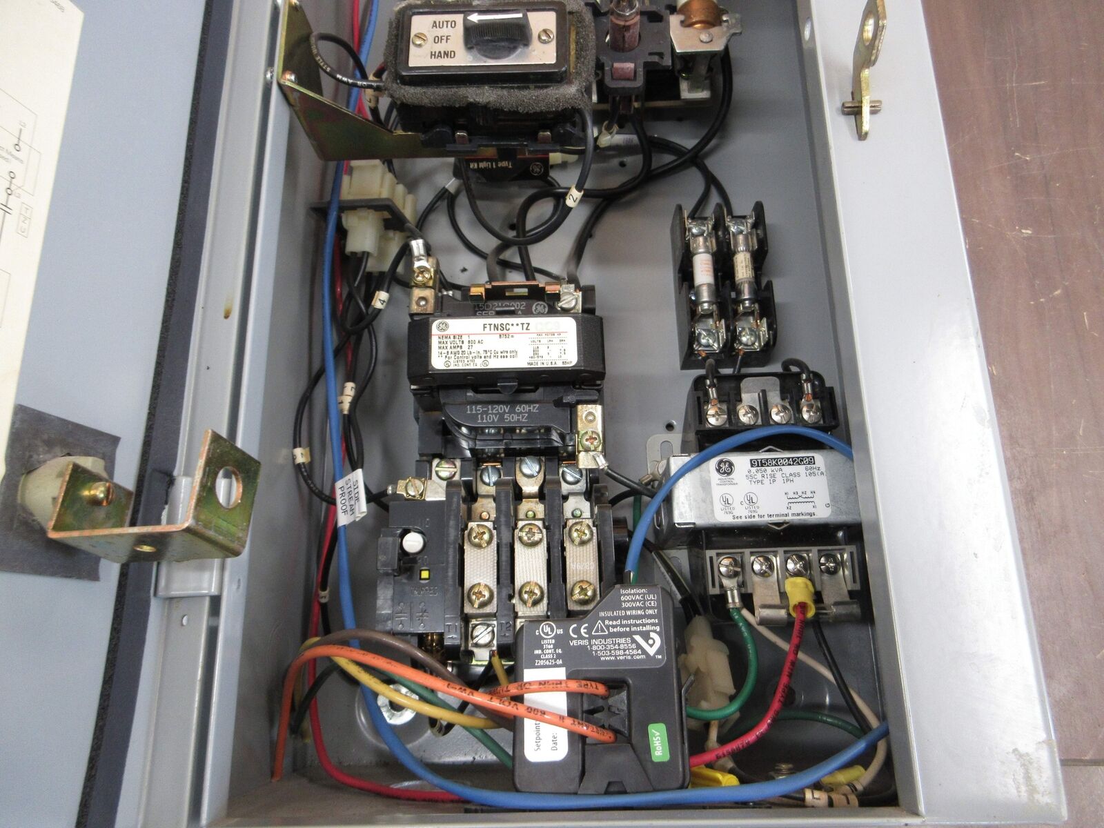 GE Size 1 Fusible Combination FTNSC**TZ 115-120V Coil 27A 600V Used