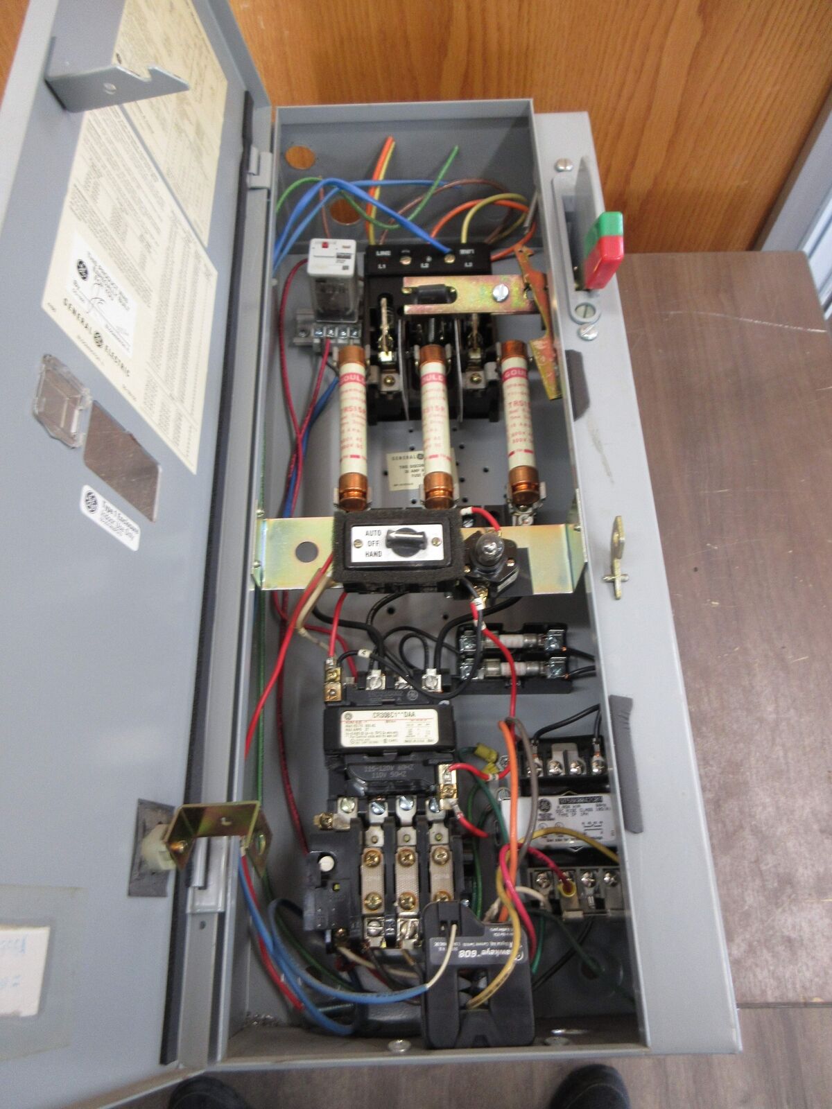 GE Size 1 Fusible Combination CR308C1**DAA 115-120V Coil 27A 600V Used