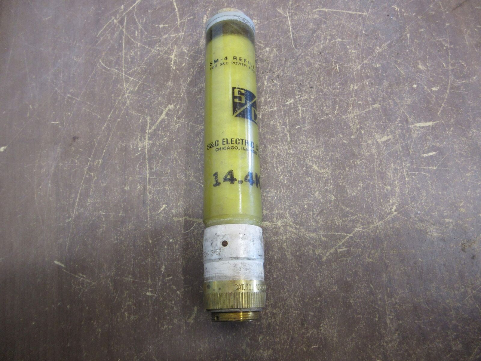 S&C SM-4 Fuse Refill Unit 122125R4 80E 14.4kV Used