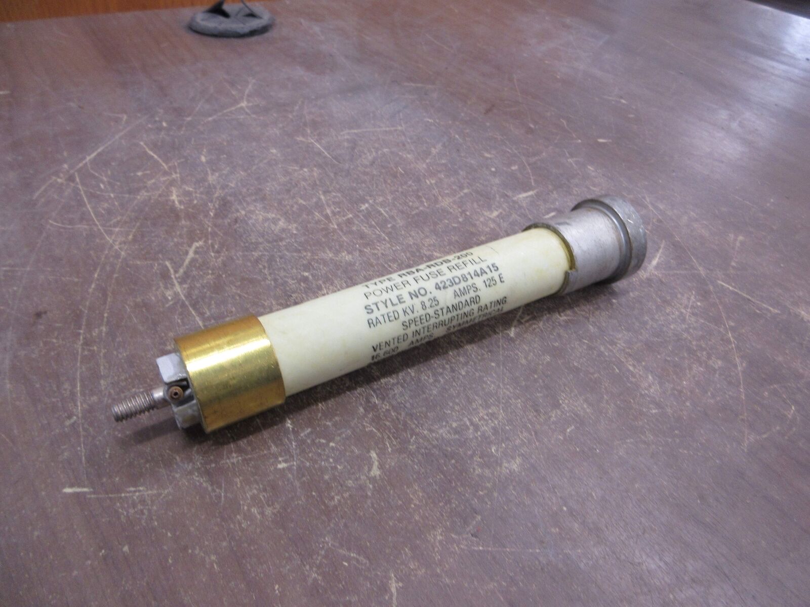 Westinghouse Type RBA-RDB-200 Fuse Refill 423D814A15 125E 8.25kV Used