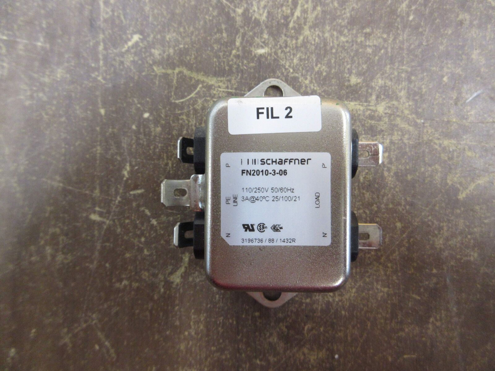 Schaffner Line Filter FN2010-3-06 110/250V 50/60Hz Used