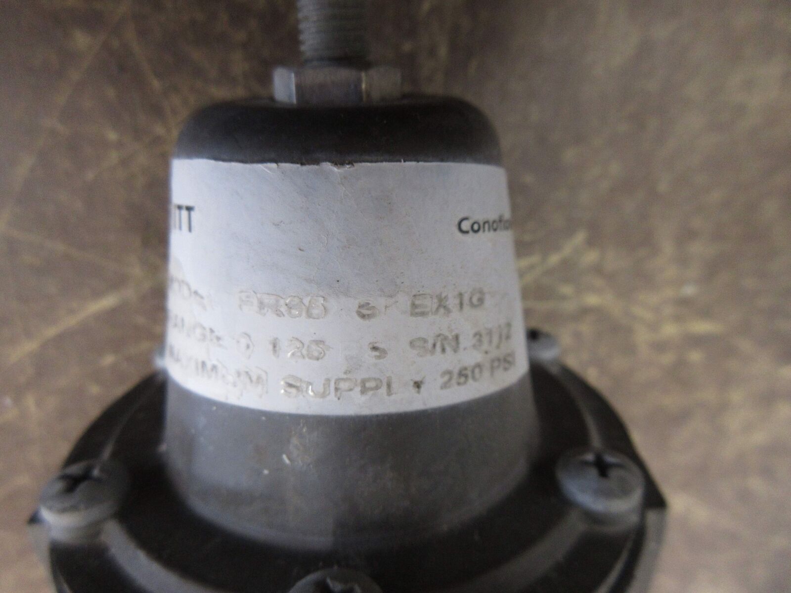 ITT Conoflow Pressure Regulator ER95-EX1G Range: 0-125PSI Used