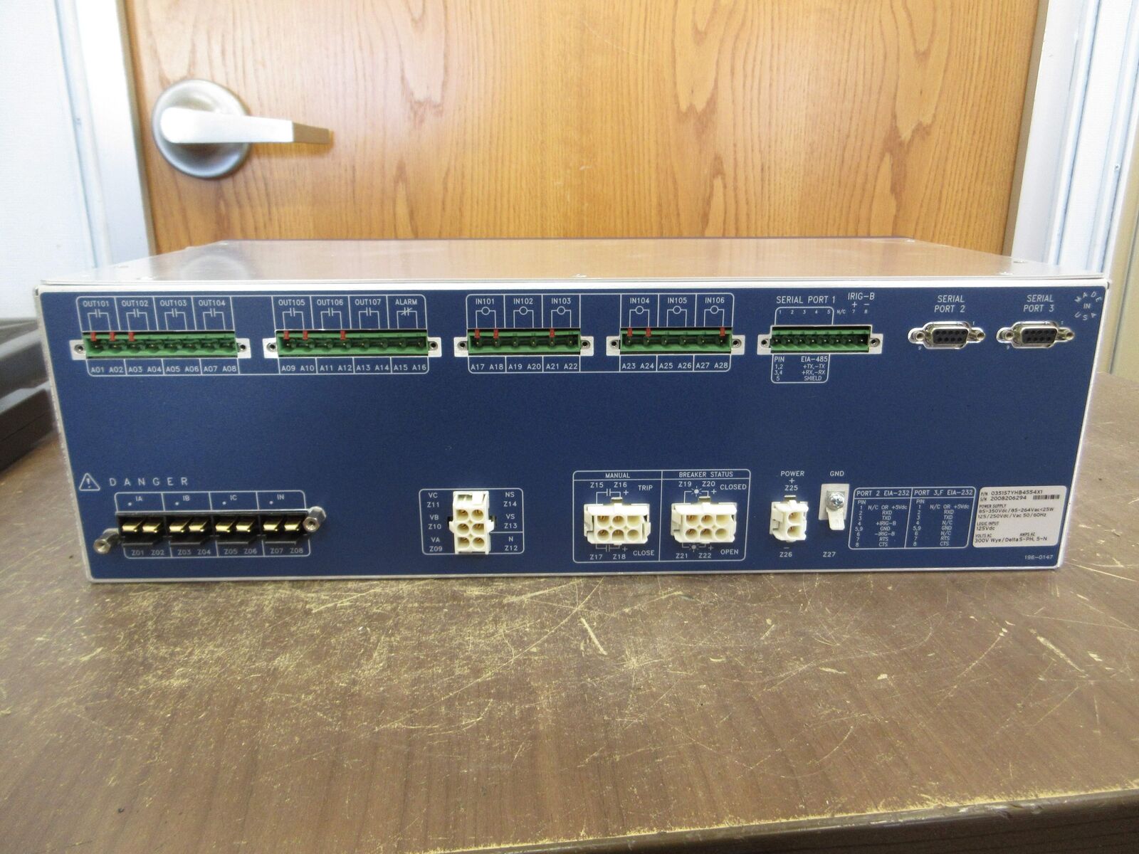 SEL SEL-351S Relay Meter Control Fault Locator 0351S7YHB4554X1 Used