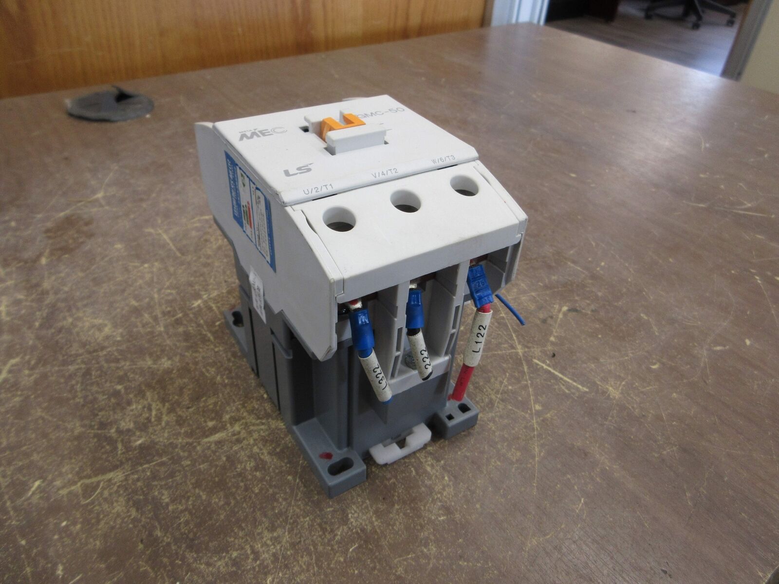 MEC Contactor GMC-50 220V Coil w/ Aux Contact *Missing Terminal Cover* Used