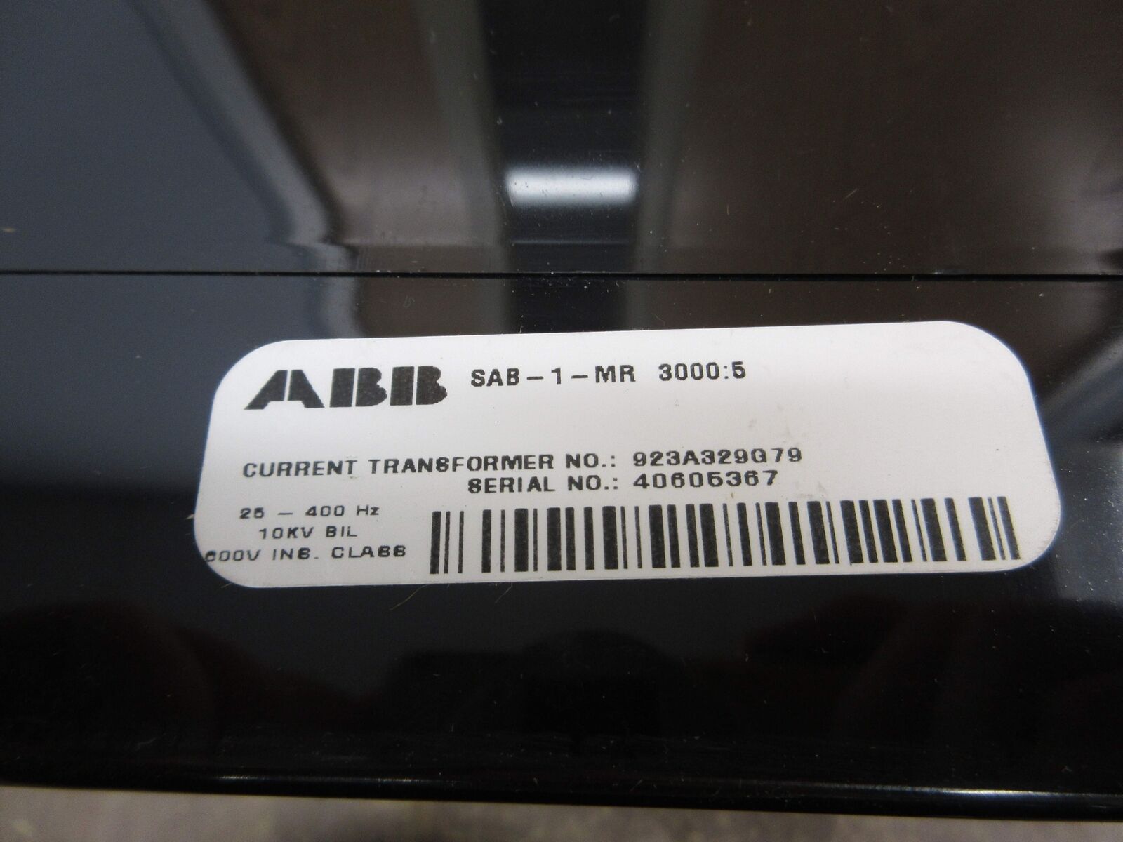 ABB SAB-1-MR Current Transformer 923A329G79 Ratio 3000:5A 600V 25-400Hz *No Box*