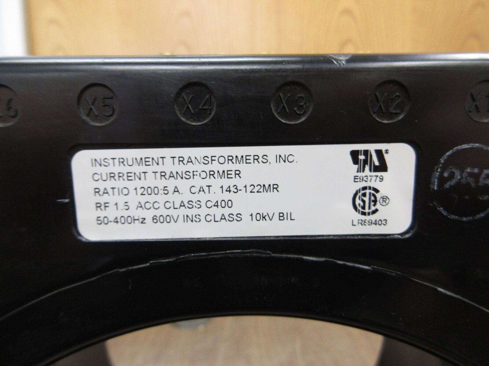 Instrument Transformers Current Transformer 143-122MR Ratio 1200:5A 600V Used