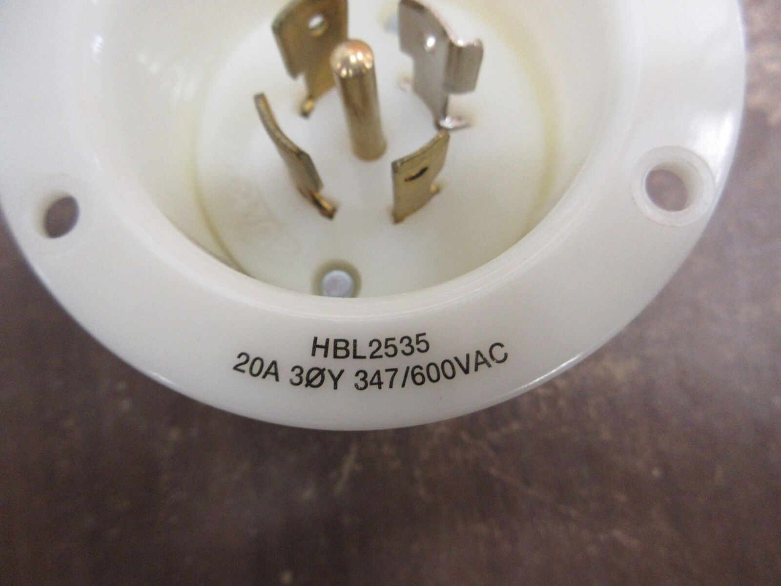 Hubbell Twist-Lock Flanged Inlet HBL2535 20A 600V 3Ph 4P 5W New Surplus