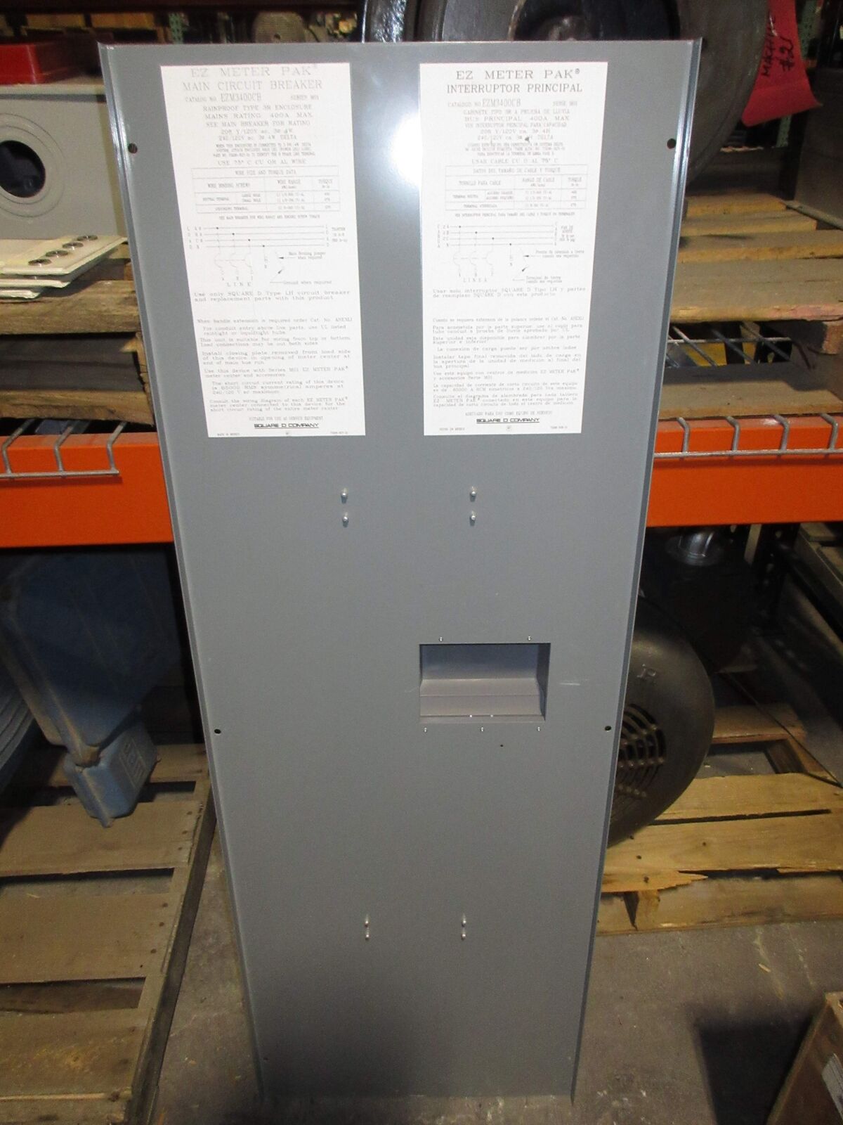 Square D Ez Meter Pak Main Breaker EZM3400CB 400A 208Y/120V 240/120V 3Ph 4W Used