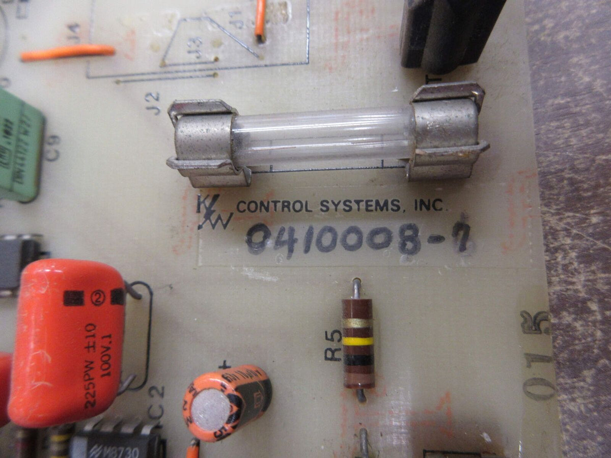 K/W Control Systems, Inc. Control Board 0410008-7 Used
