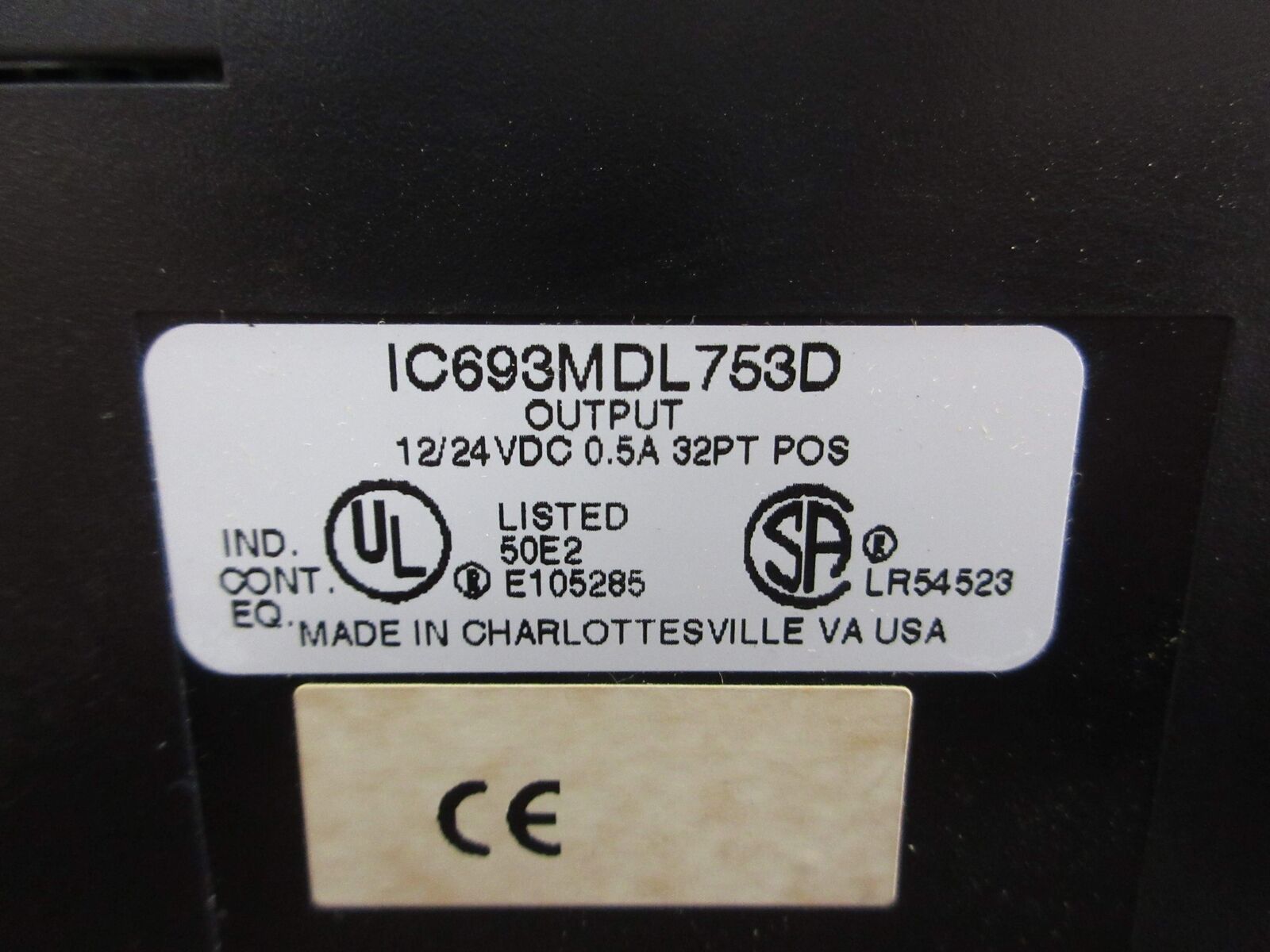 GE Fanuc Output Module IC693MDL753D 12/24VDC 0.5A 32PT Used