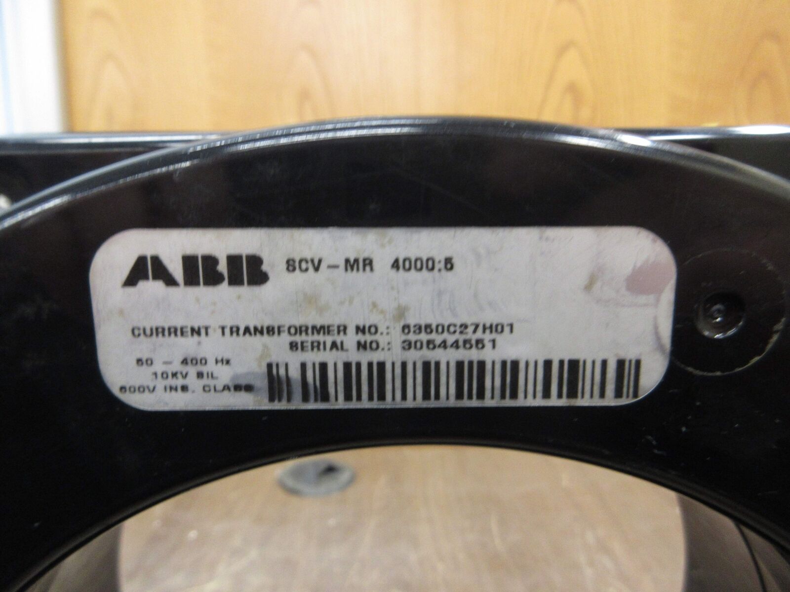 ABB SCV-MR Current Transformer 6350C27H01 Ratio 4000:5A 600V 50-400Hz Used
