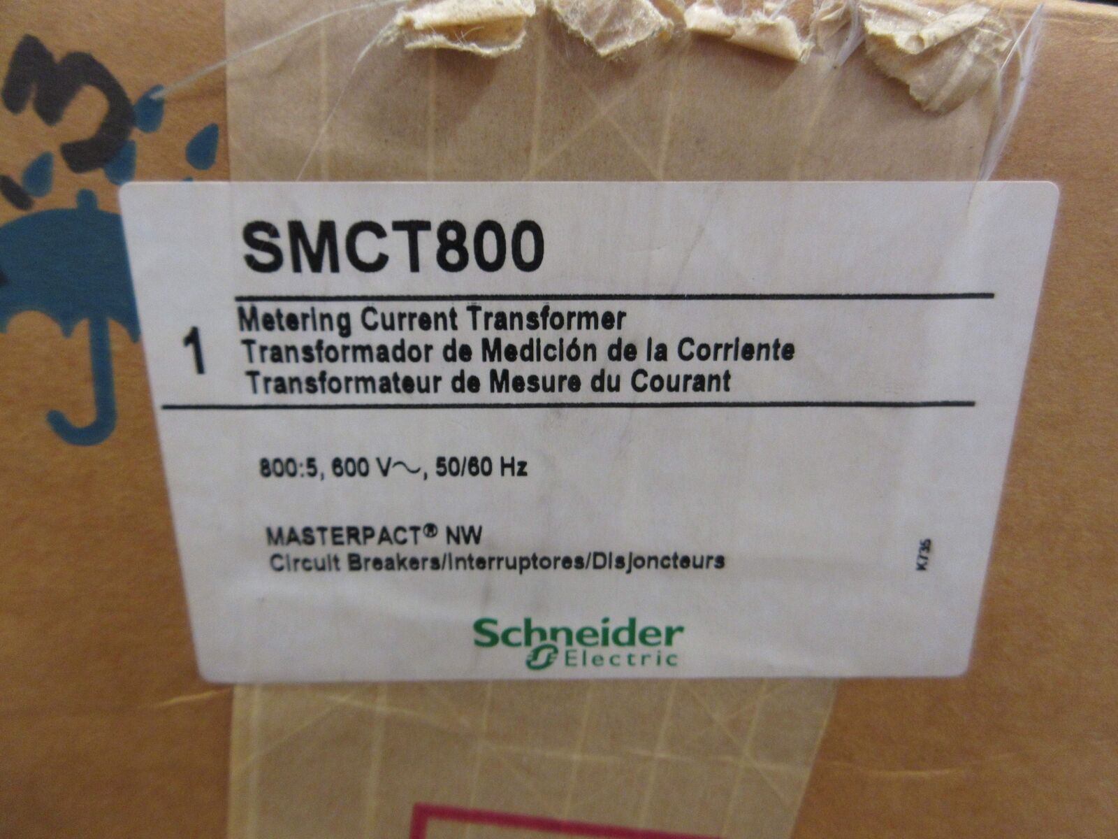 Schneider Electric Metering Current Transformer SMCT800 Ratio 800:5A 600V