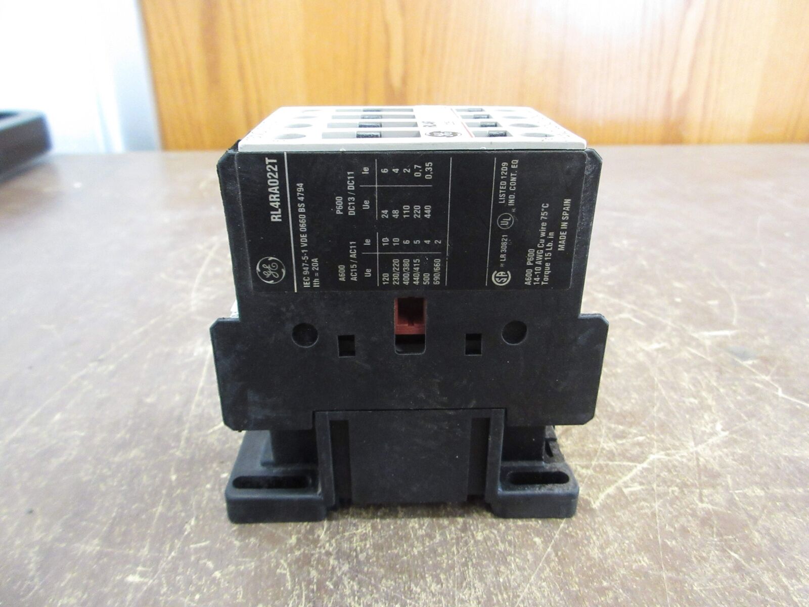 GE Contactor RL4RA022T 120V Coil 20A 600V Used