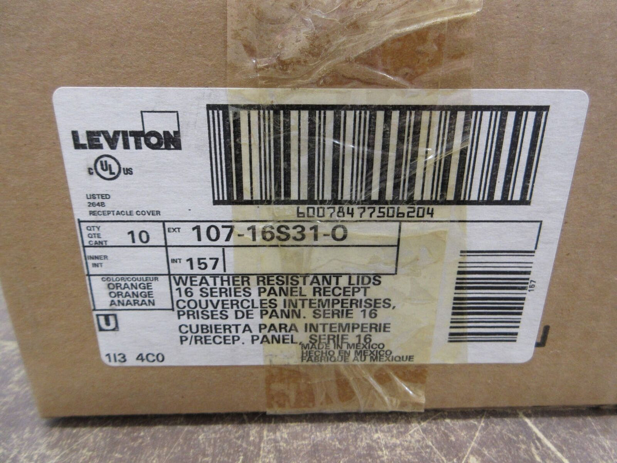 Leviton Nema 3R Receptacle Enclosure 107-16S31-O *Box of 10* New Surplus