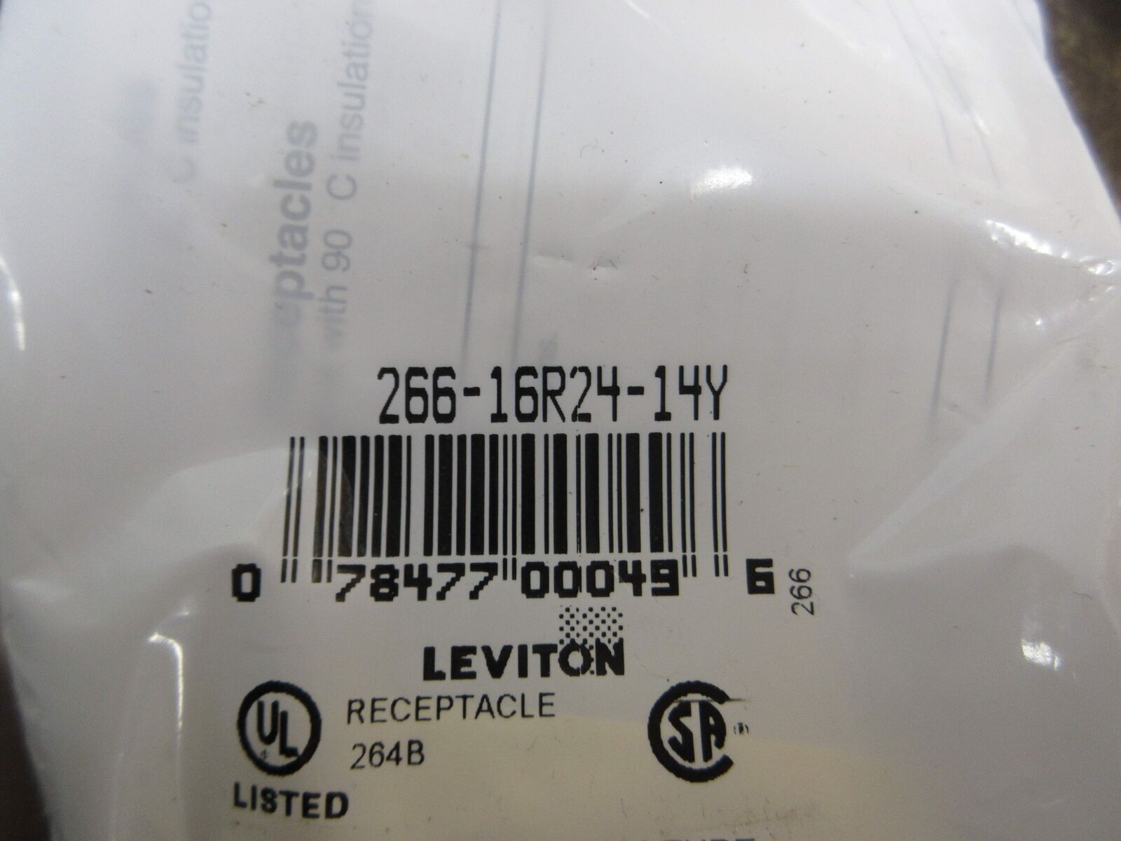 Leviton Female Panel Receptacle 266-16R24-14Y 400A 600V *Box of 5* New Surplus