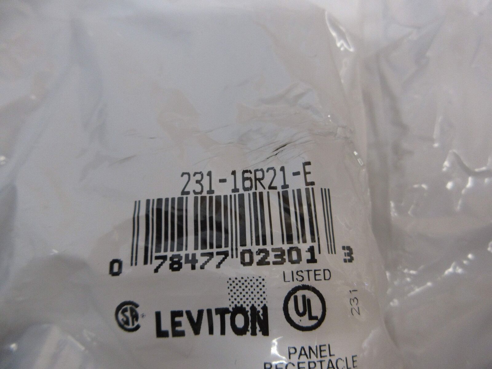 Leviton Male Panel Receptacle 231-16R21-E 400A 600V New Surplus