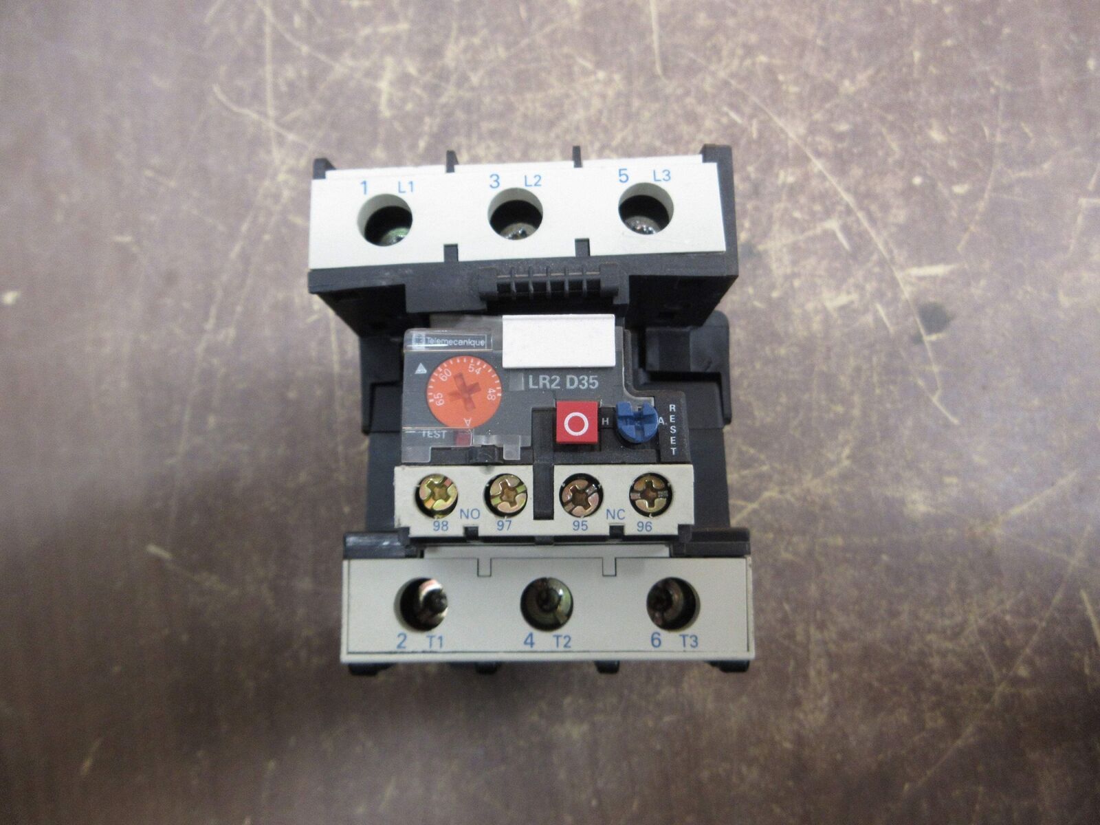 Telemecanique Solid State Overload LR2 D35 Trip: 48-65A w/ DIN-Rail Adapter Used