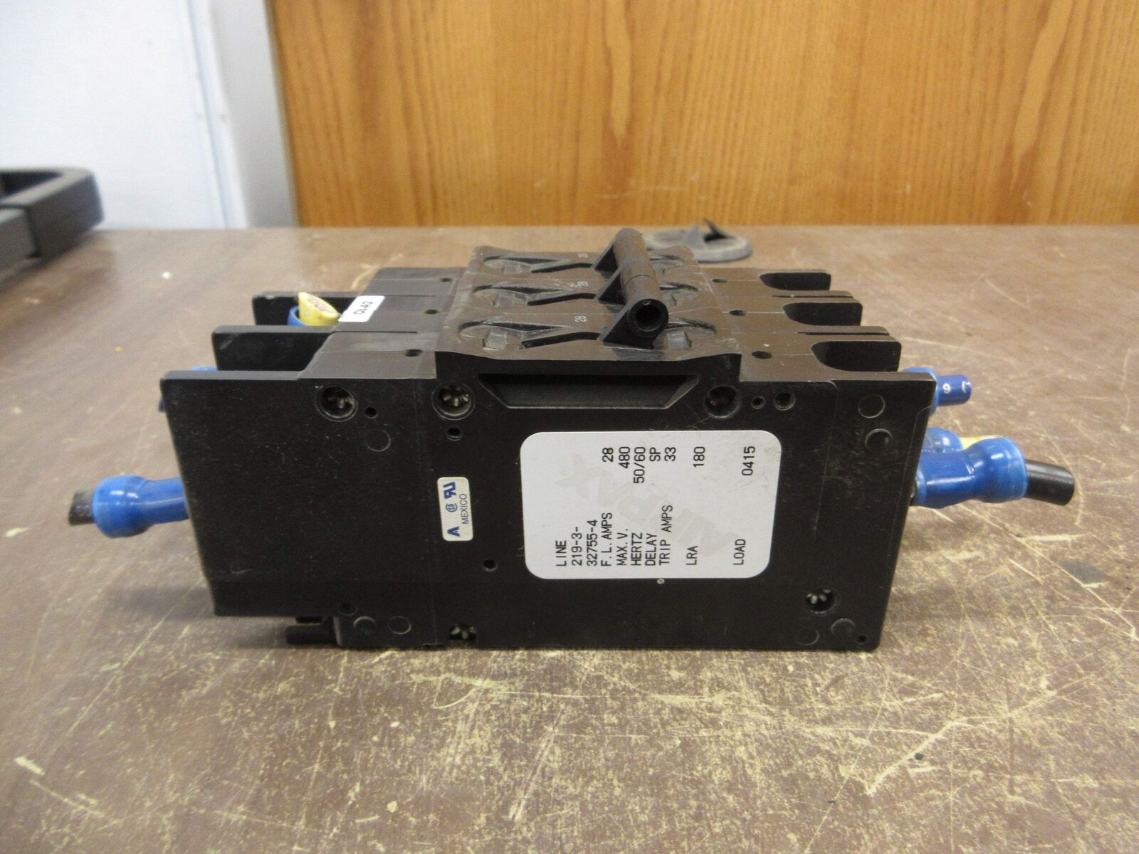 Airpax Circuit Breaker 219-3-32755-4 28A 480V 3P Used