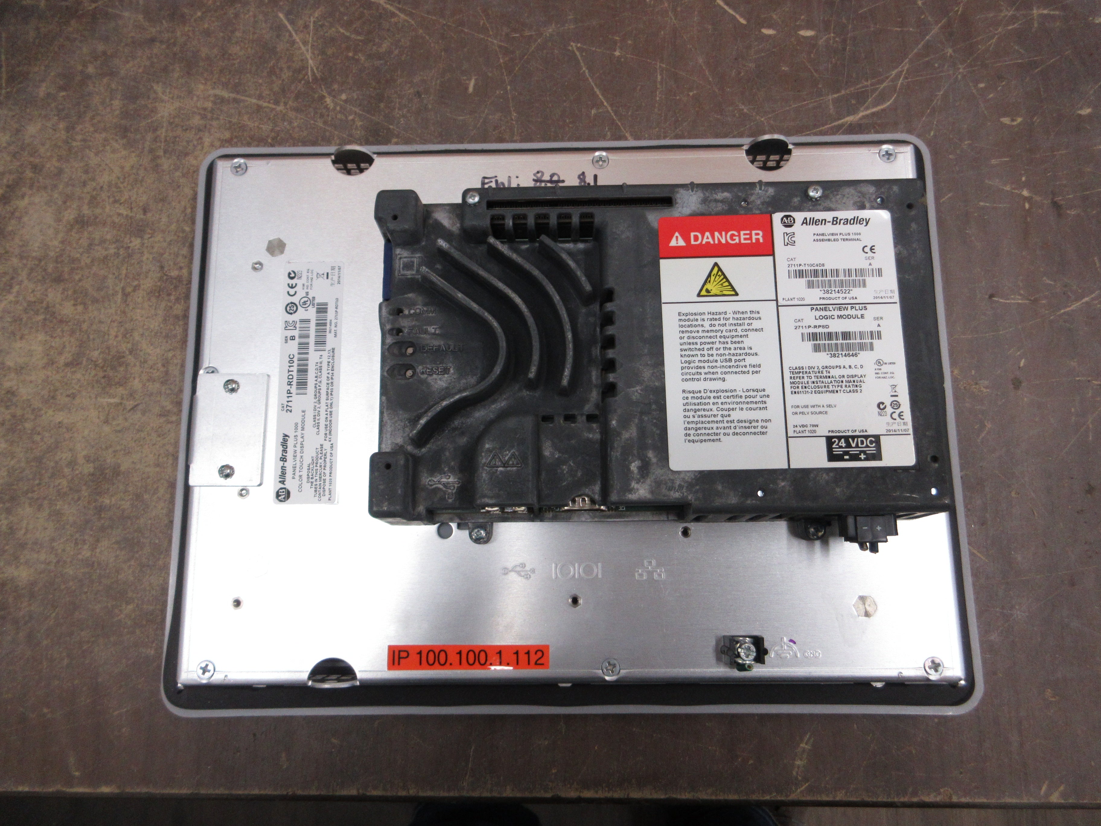 Allen-Bradley Panelview Plus 1000 Operator Terminal 2711PC-T10C4D8 Ser. A Used