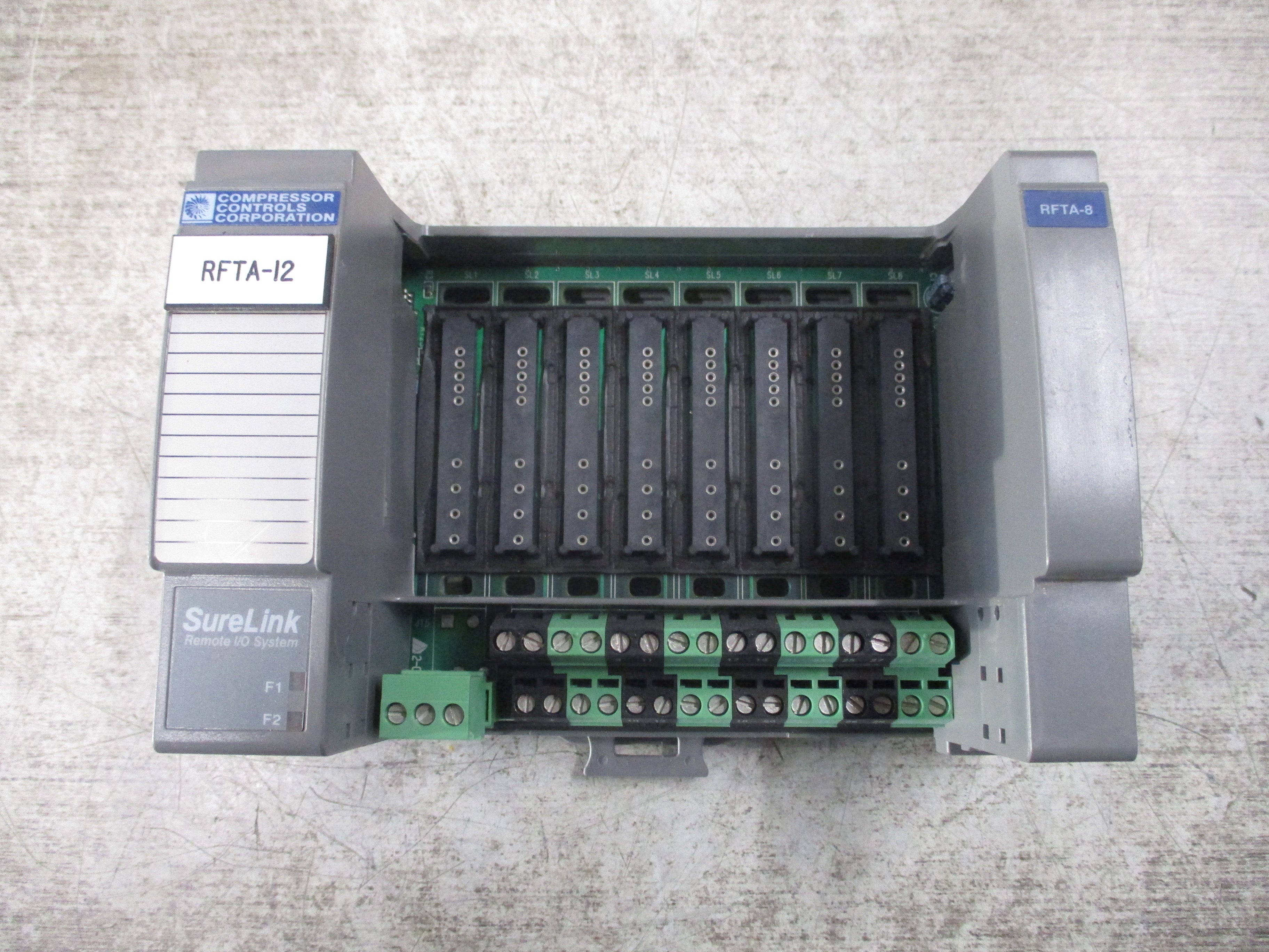 Compressor Controls Corp. SureLink Remote I/O Base RFTA-8 8-Slot Used