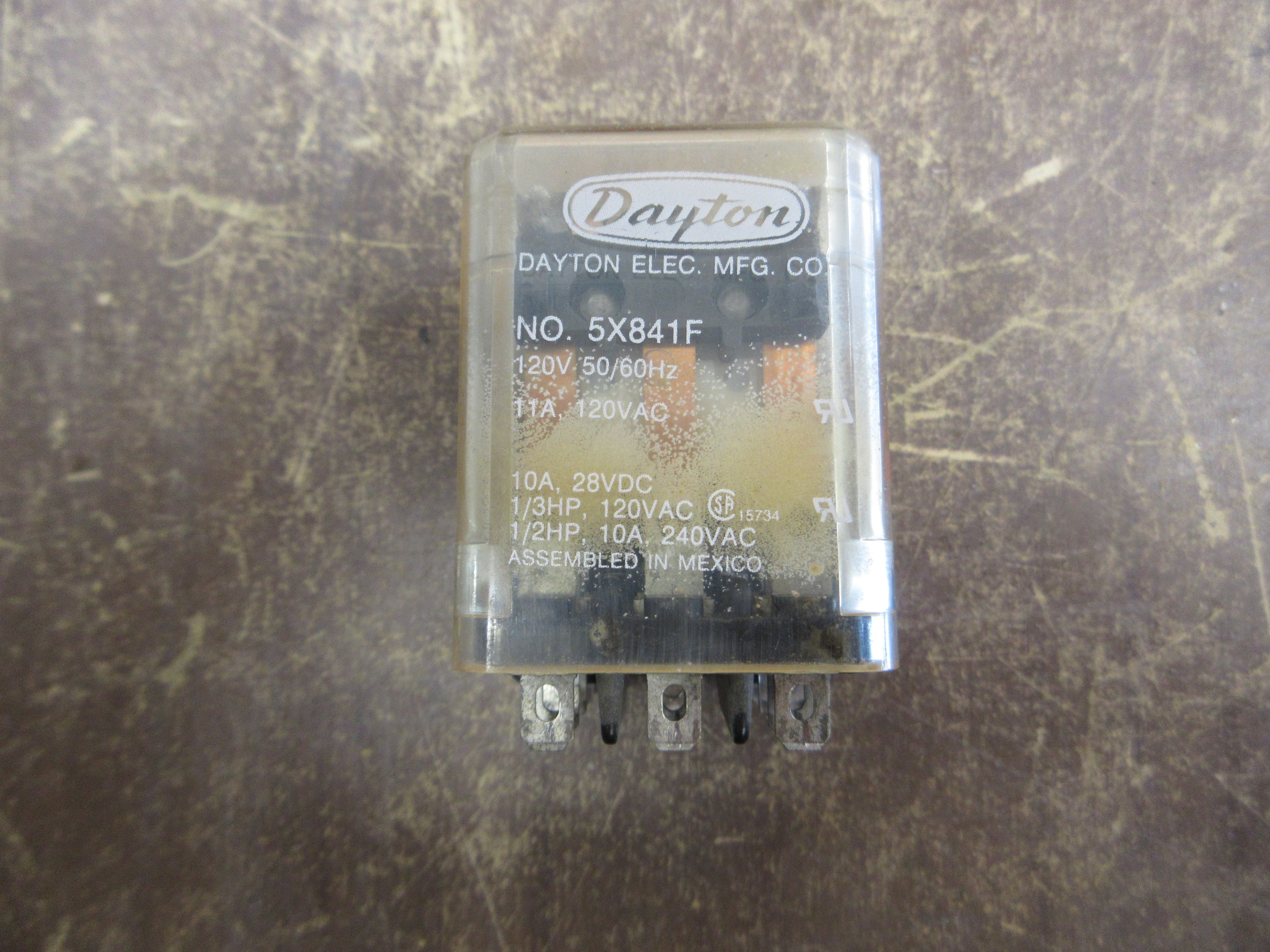 Dayton Relay 5X841F 120V Coil Used