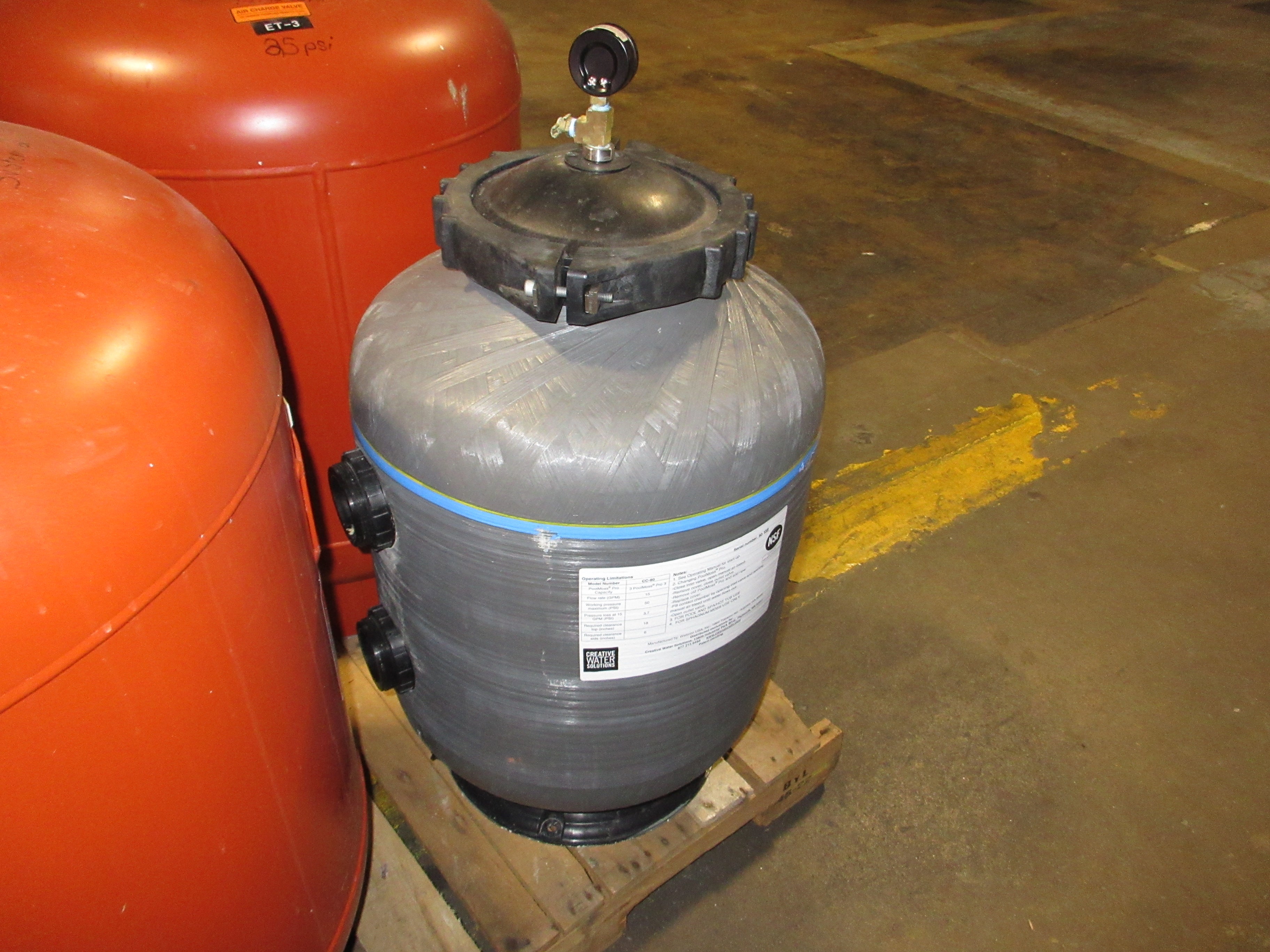 Creative Water Solutions Contact Chamber CC-80 15GPM 50PSI Used