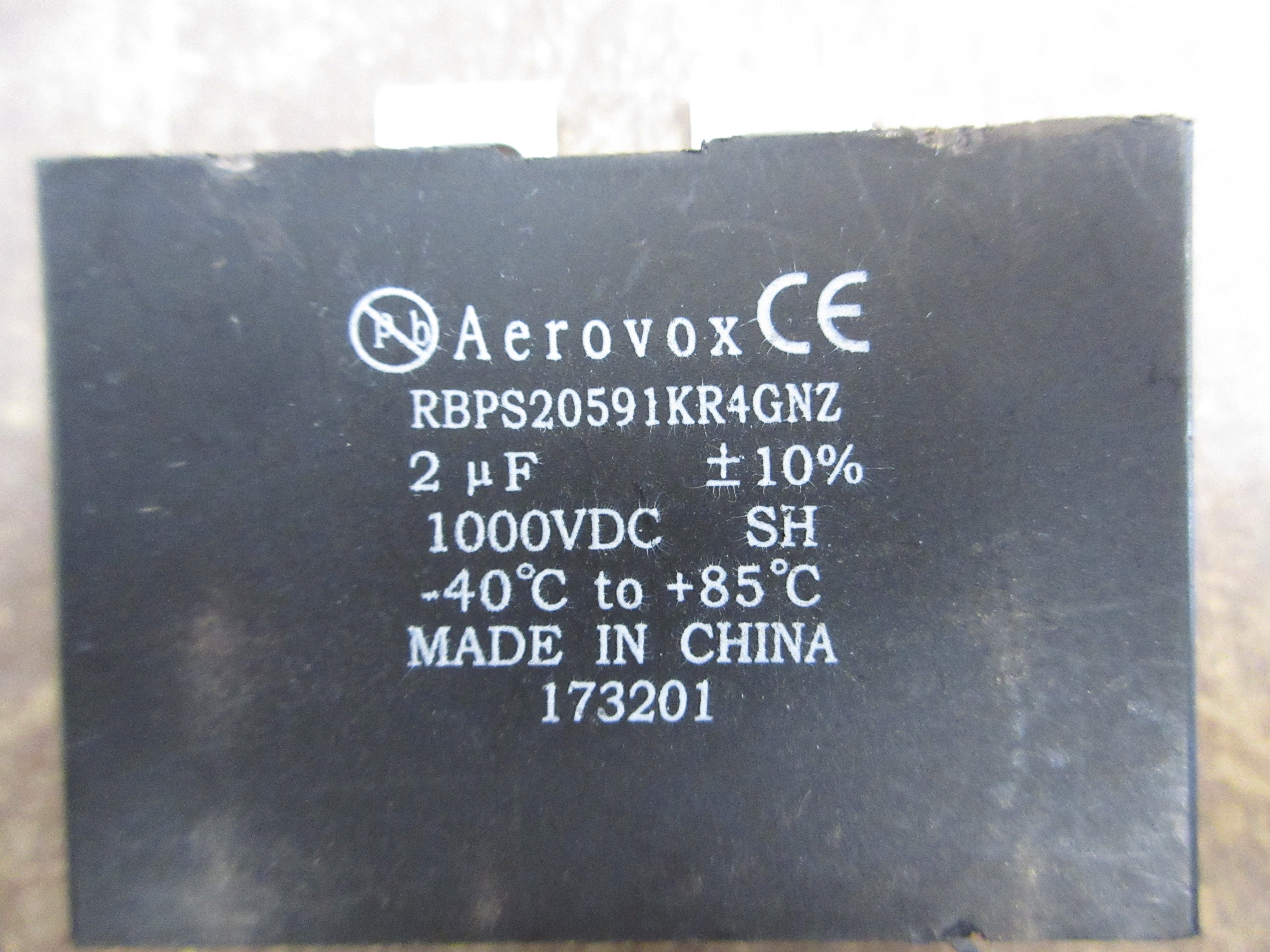 Aerovox Capacitor RBPS20591KR4GNZ 2uF 1000VDC Used