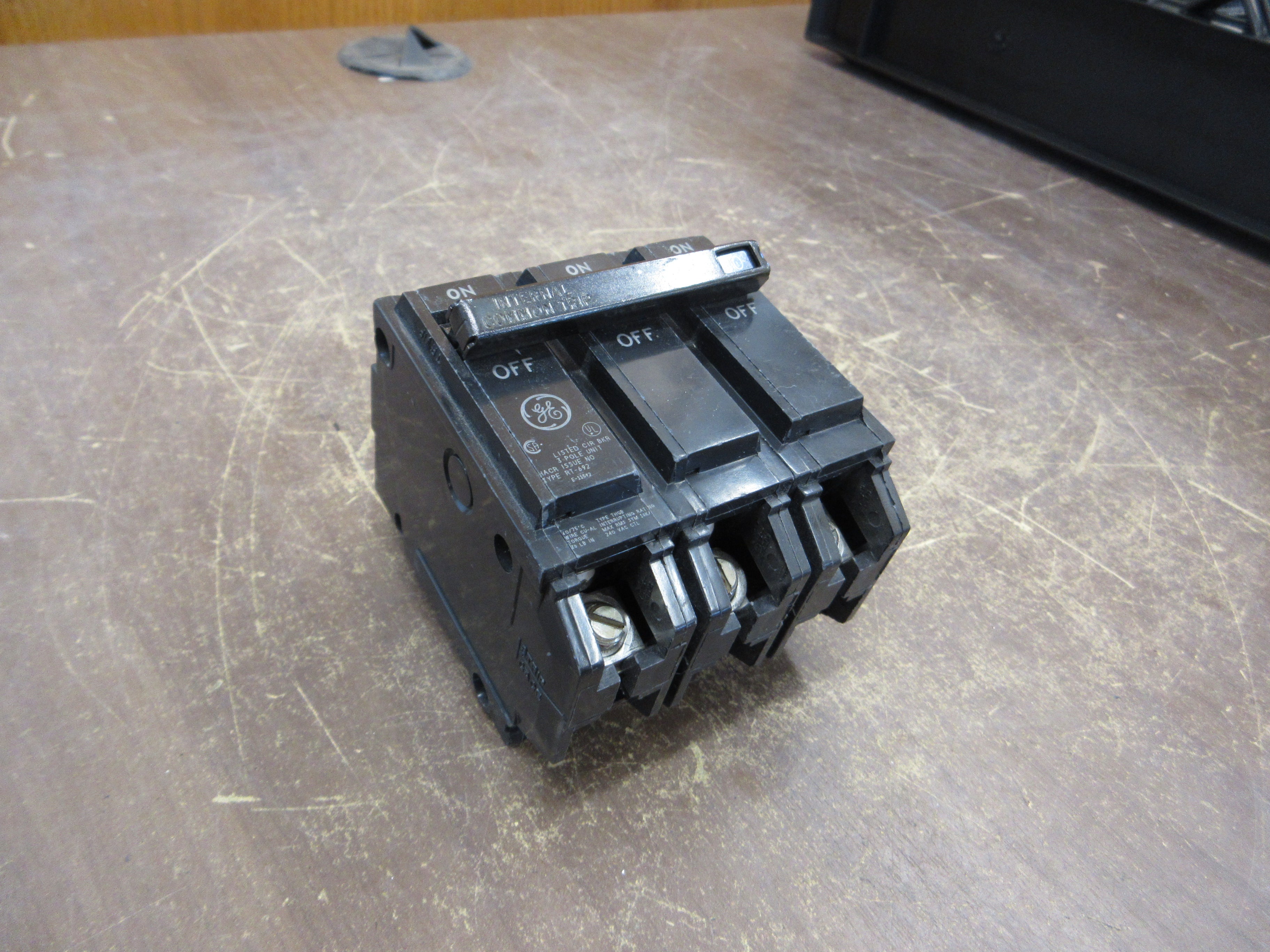 GE Bolt-On Circuit Breaker THQB3130 30A 240V 3P Used