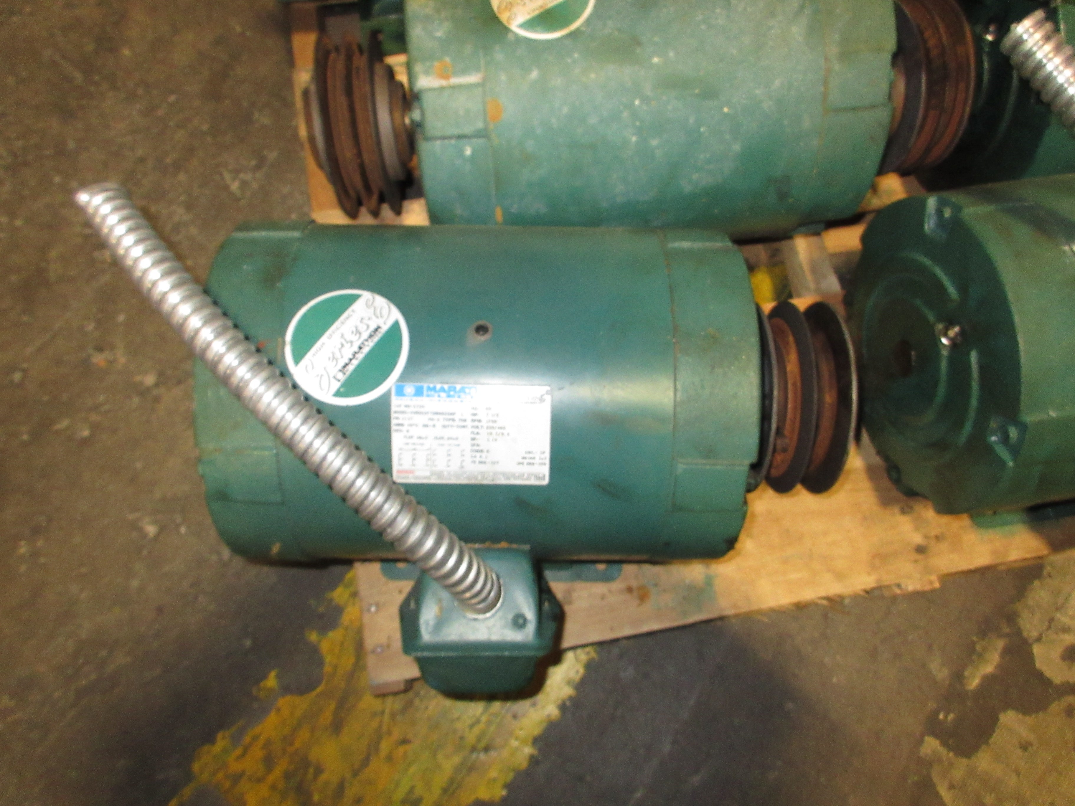 Marathon Electric Motor E720 7.5HP 1800RPM 230/460V 19.2/9.6A 3Ph 60Hz Used