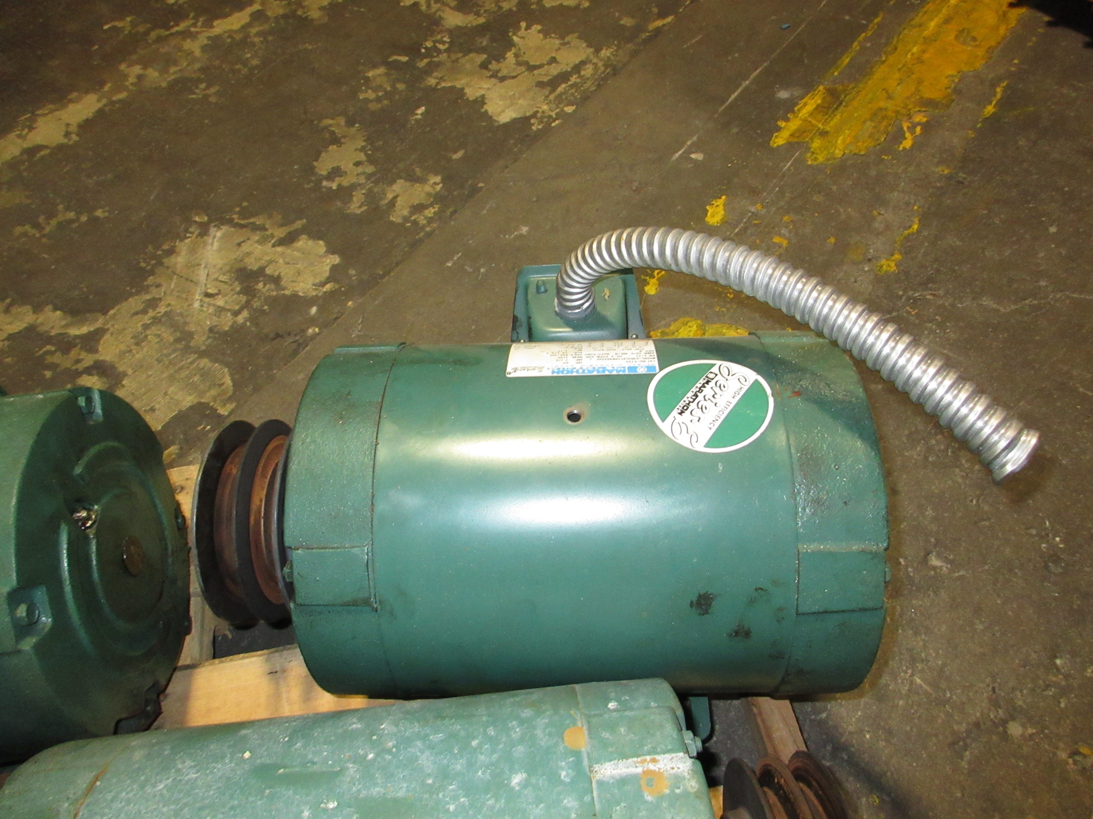Marathon Electric Motor E720 7.5HP 1800RPM 230/460V 19.2/9.6A 3Ph 60Hz Used