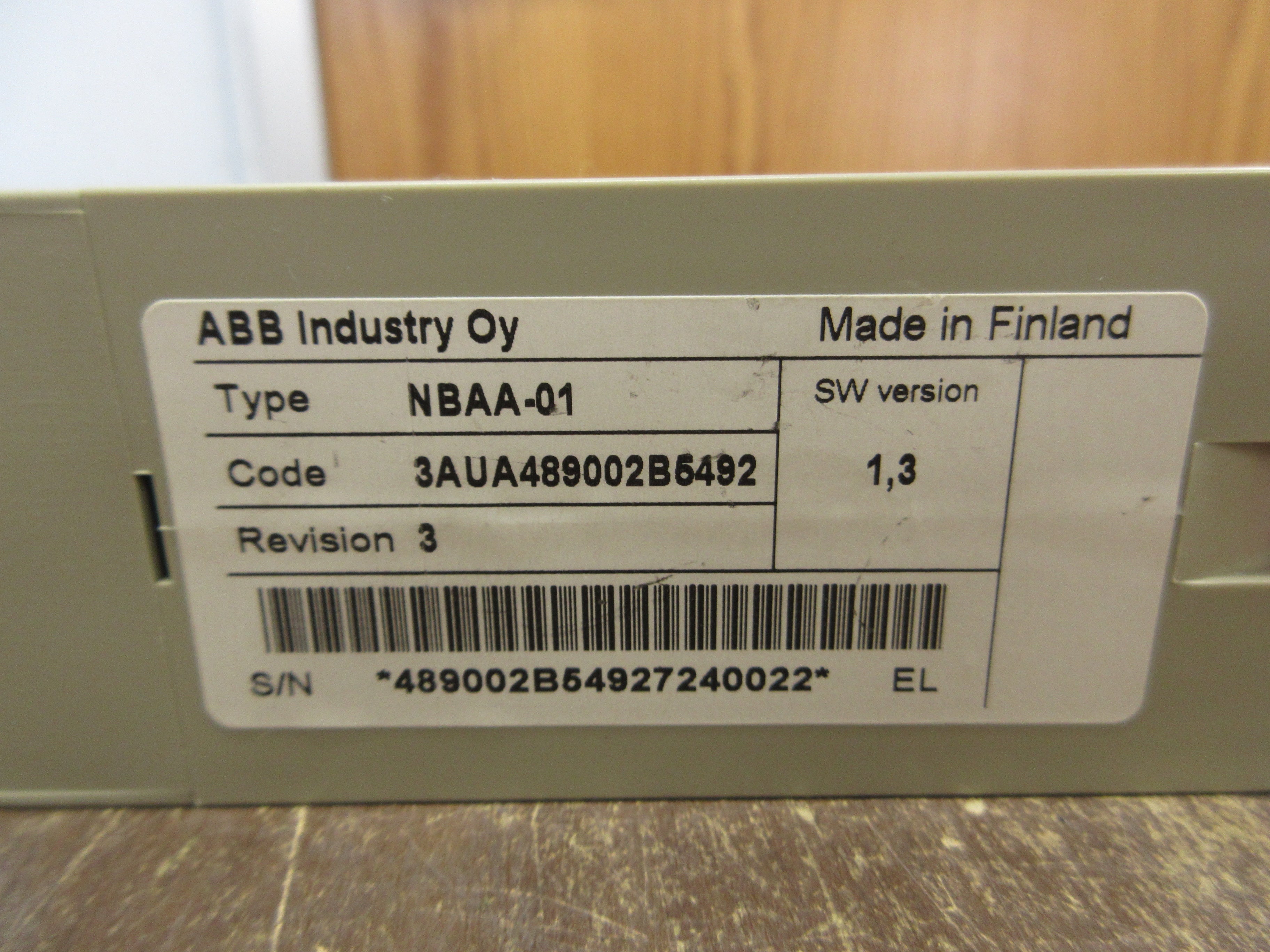 ABB Building Automation Adapter NBAA-01 24VDC 3W SW Ver. 1.3 Rev. 3 Used