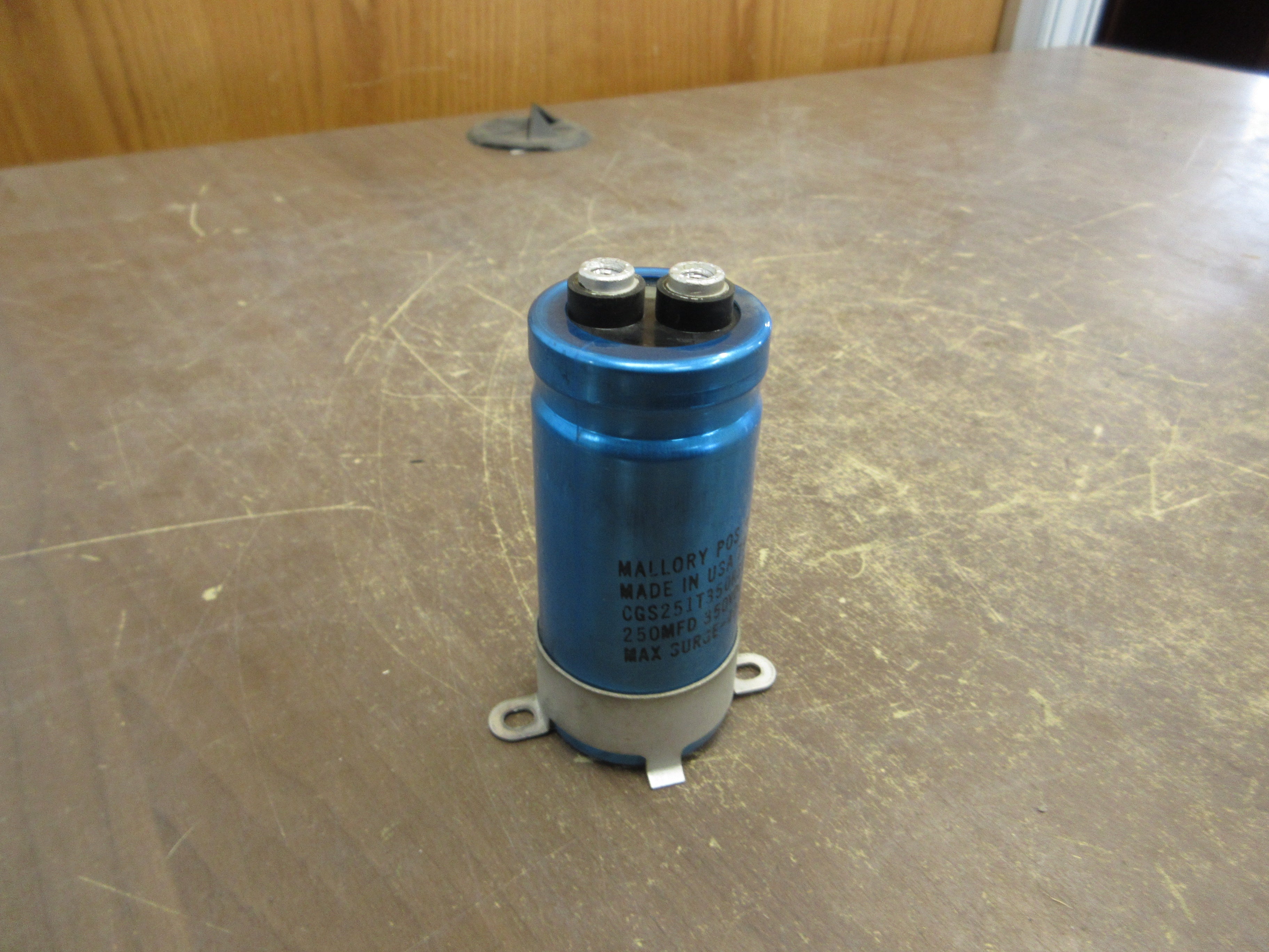 Mallory Capacitor CGS251T350R3C 250 MFD 350VDC w/ Mount Used
