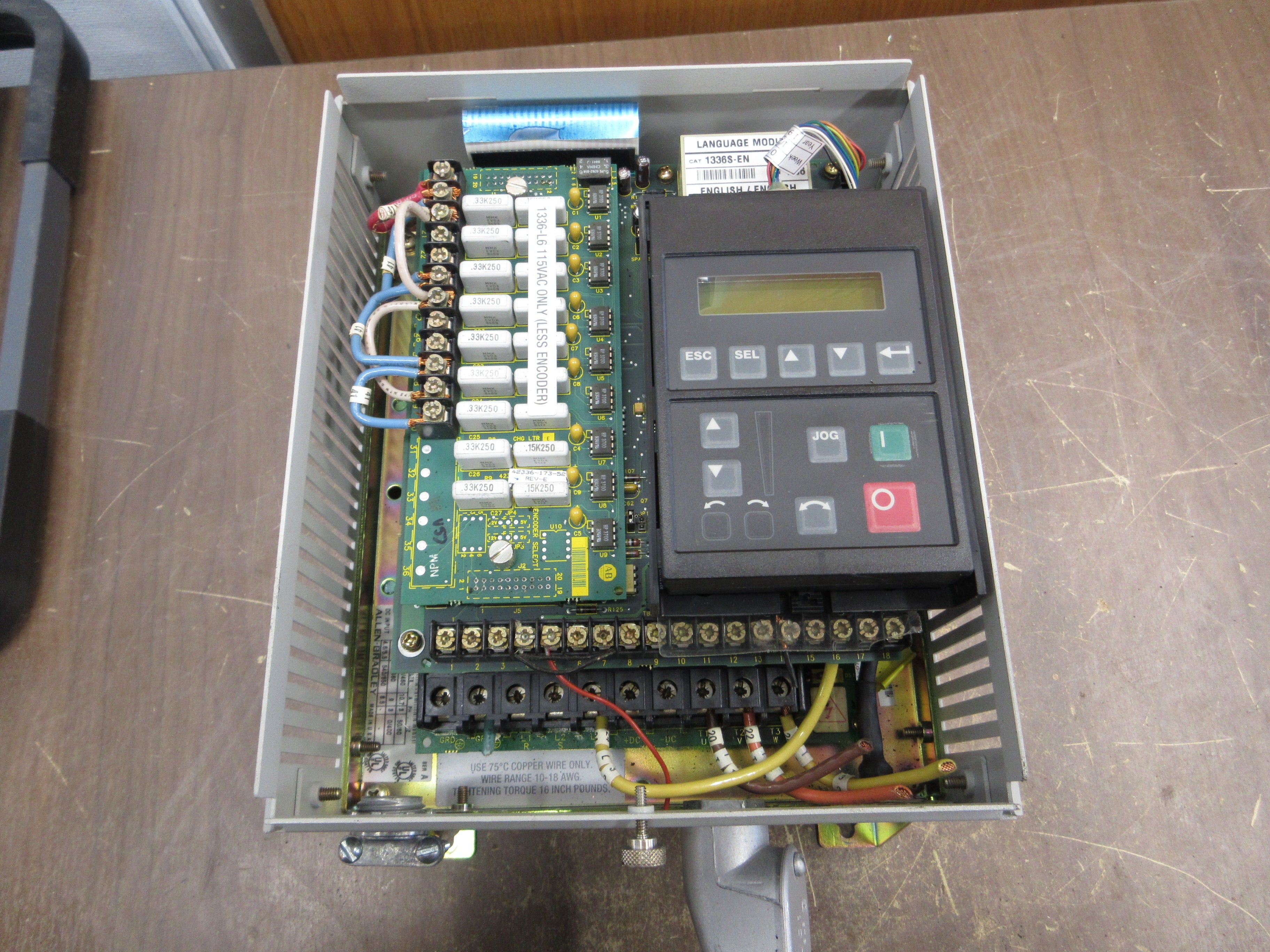 Allen-Bradley 1336 Plus AC Drive 1336S-BRF50-AA-EN-HA2-L6 5HP w/ Keypad Used