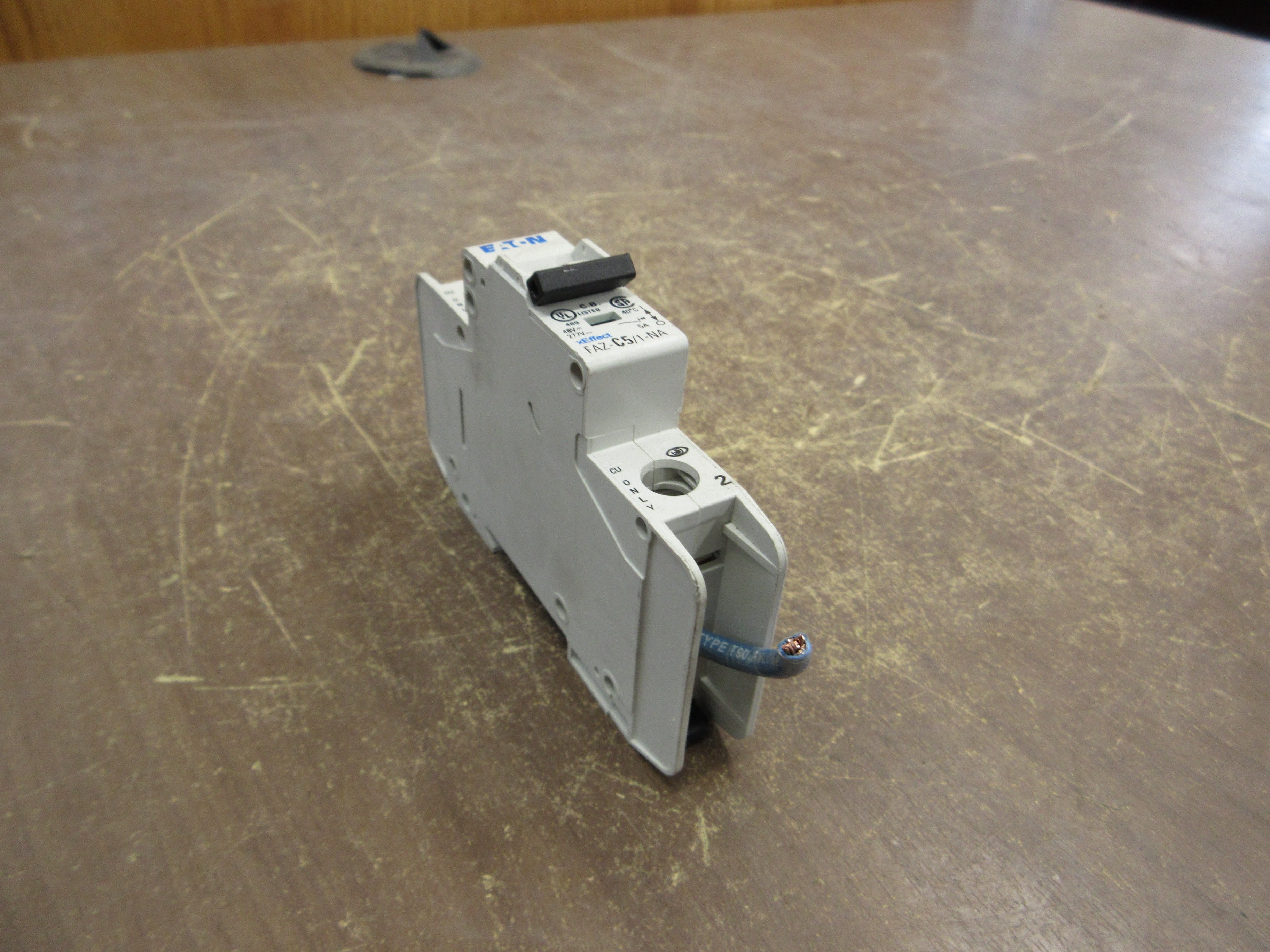 Eaton Circuit Breaker FAZ-C5/1-NA-SP 5A 277V 1P Used
