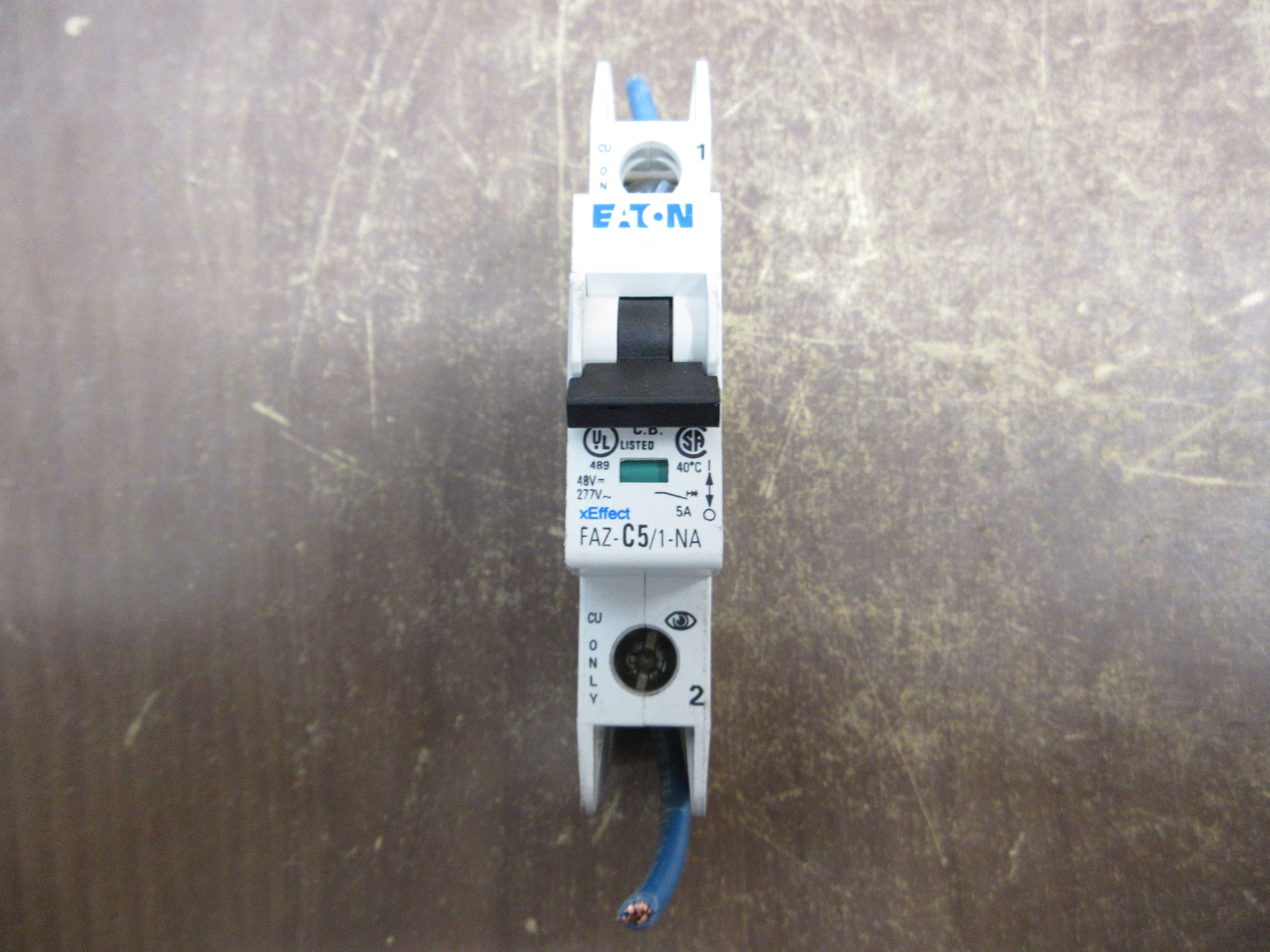 Eaton Circuit Breaker FAZ-C5/1-NA-SP 5A 277V 1P Used