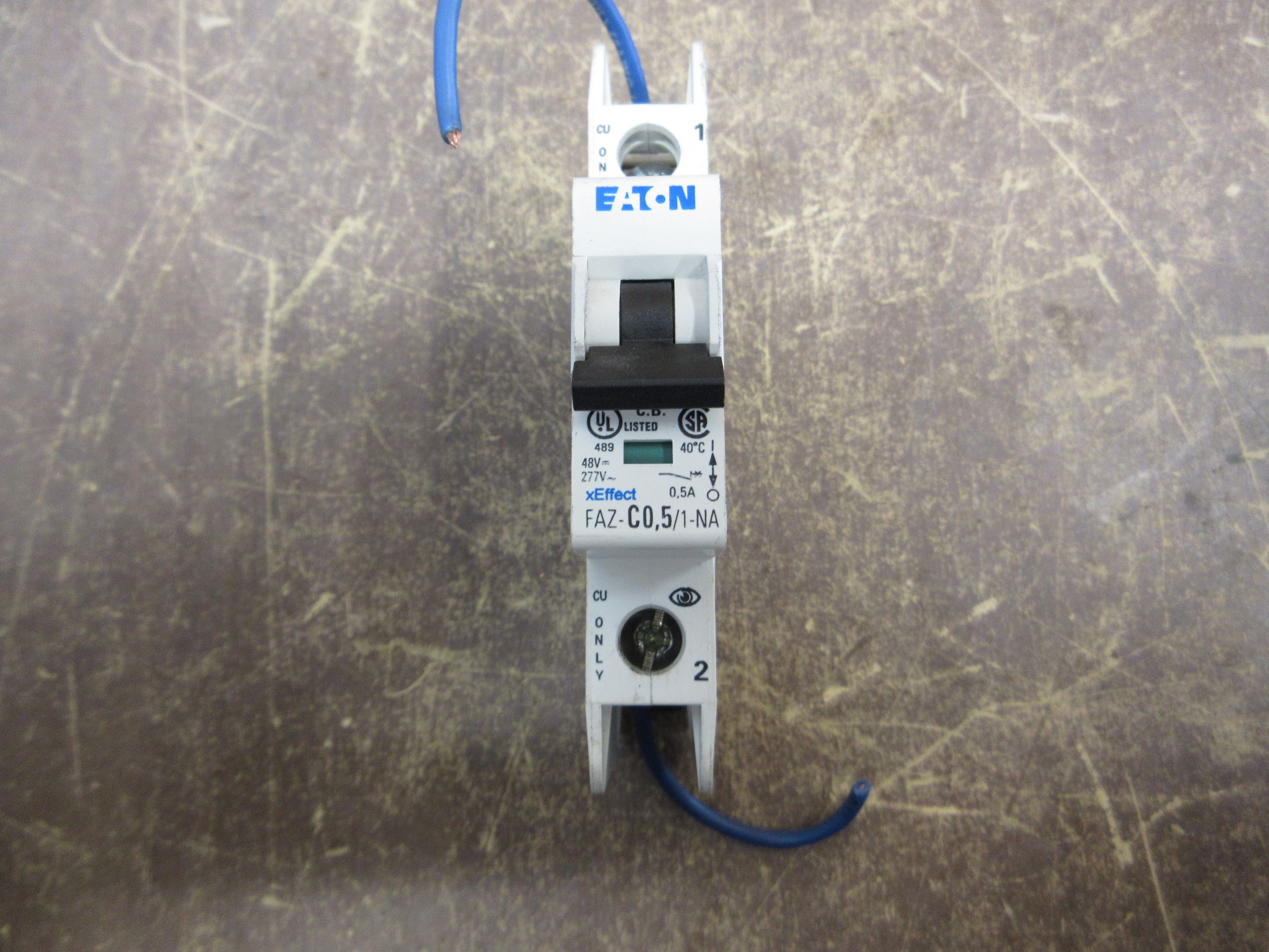Eaton Circuit Breaker FAZ-C0.5/1-NA-SP 5A 277V 1P Used