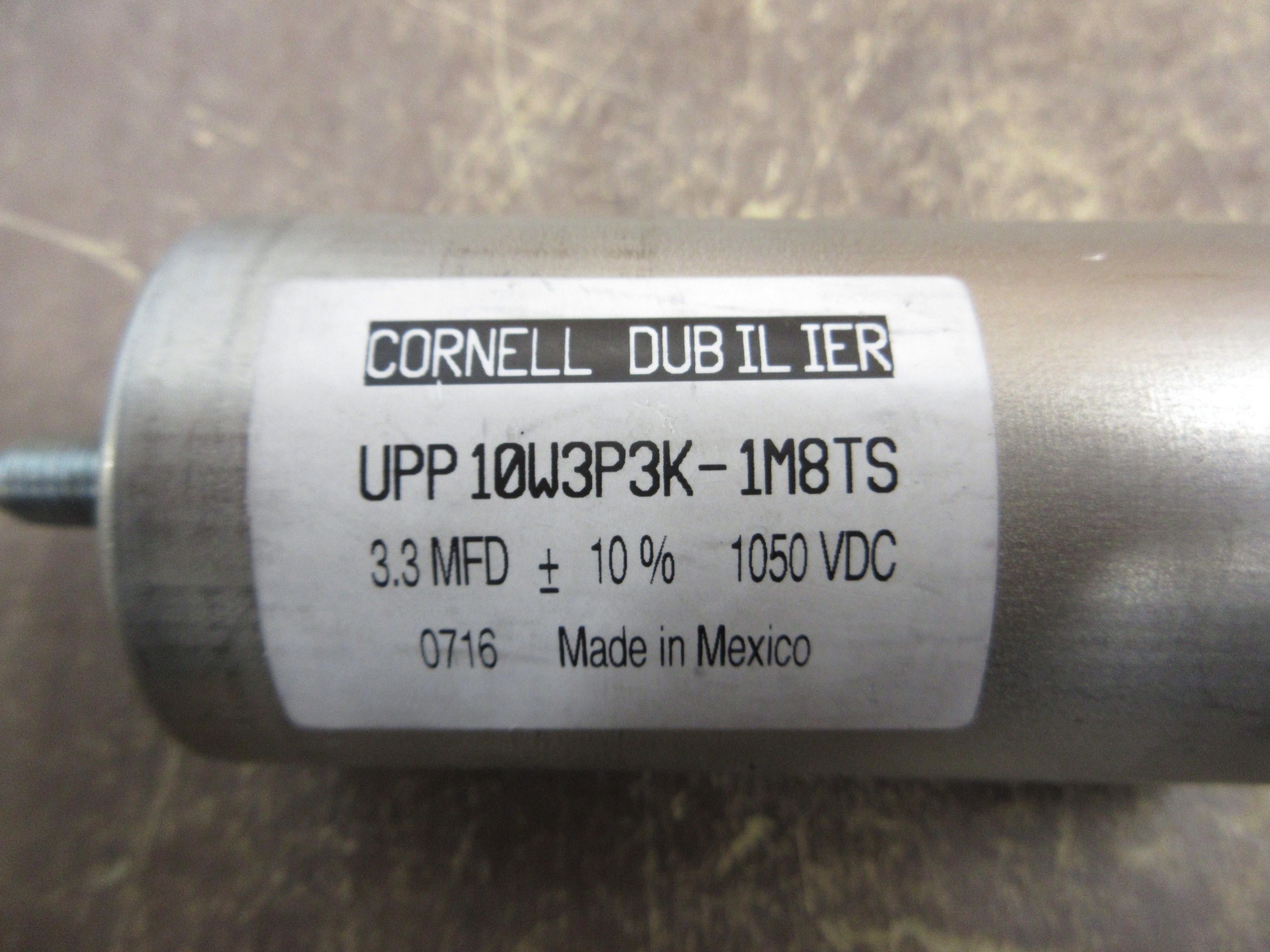 CDE Capacitor UPP10W3P3K-1M8TS 3.3MFD 1050VDC Used