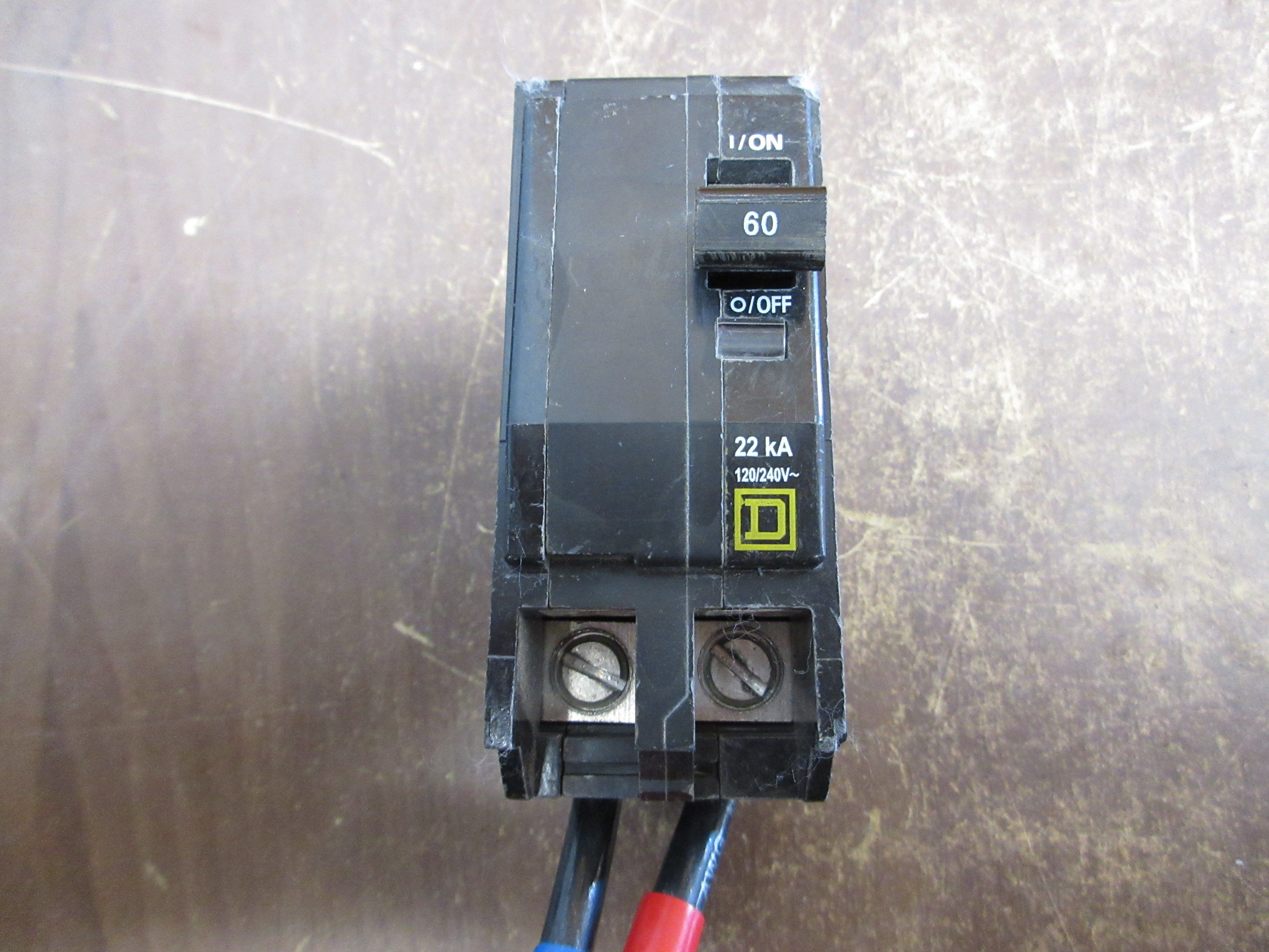 Square D Bolt-On Circuit Breaker QOB260VH 60A 120/240V 2P 22kA Used