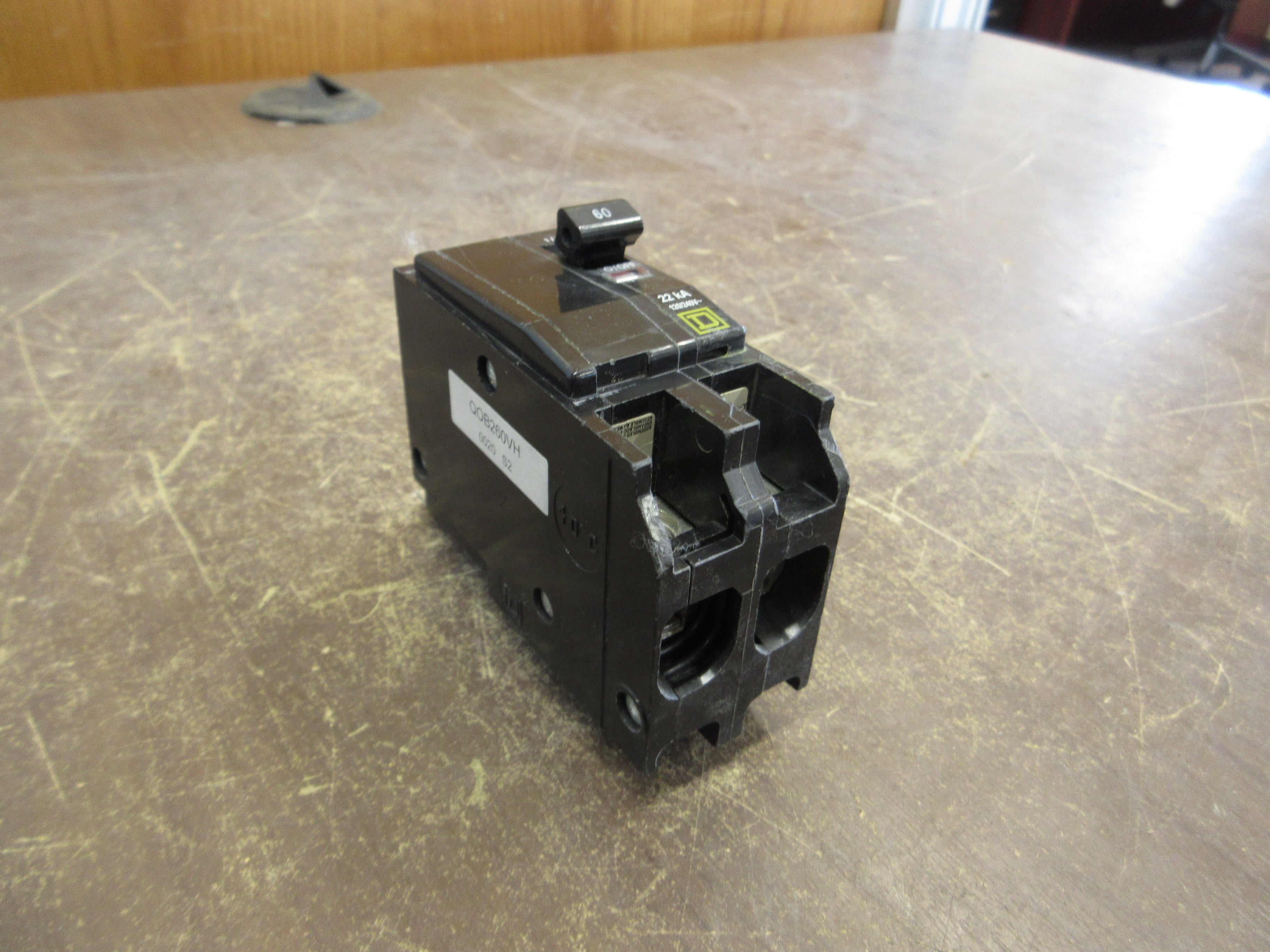Square D Bolt-On Circuit Breaker QOB260VH 60A 120/240V 2P 22kA Used