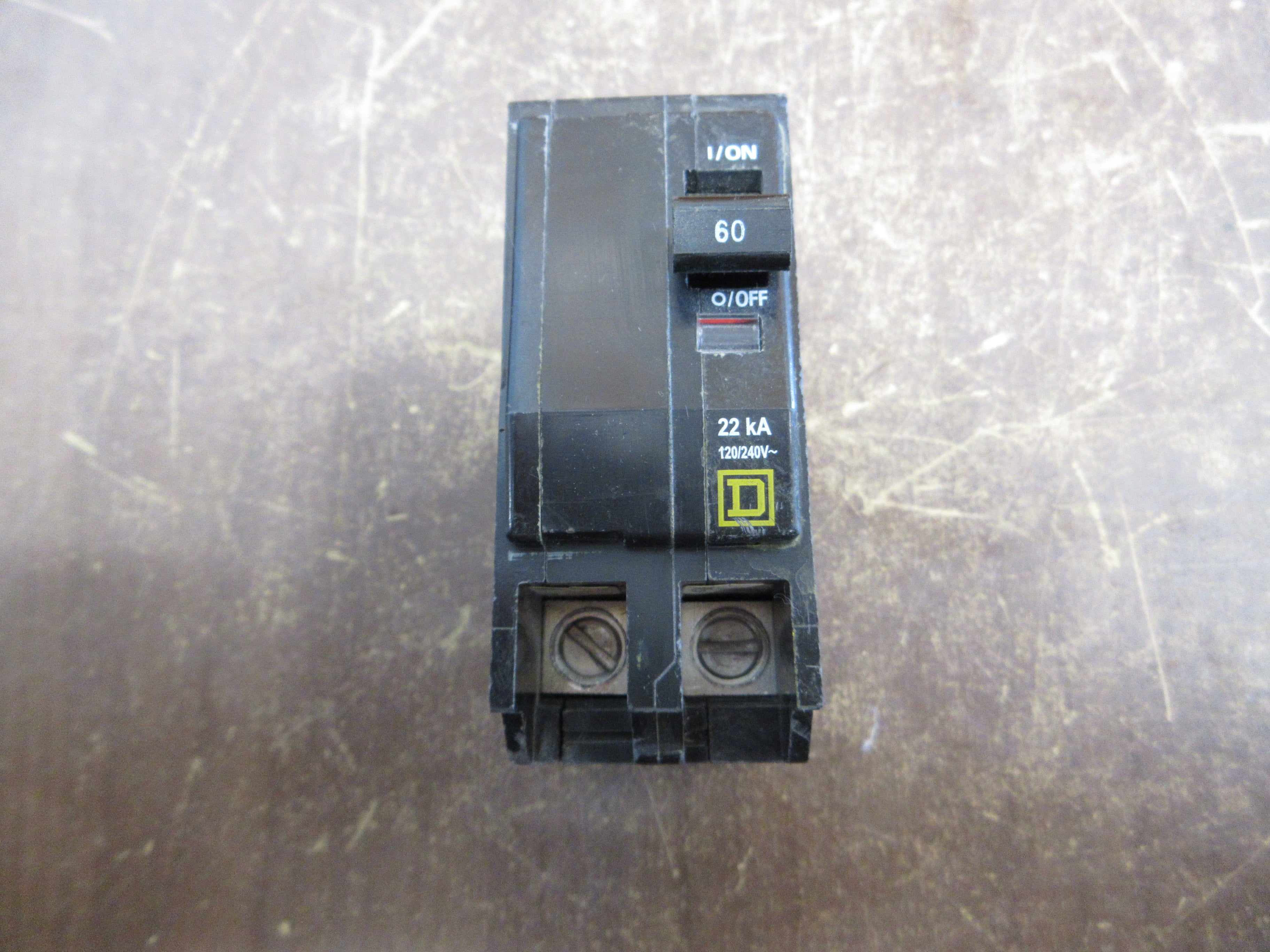 Square D Bolt-On Circuit Breaker QOB260VH 60A 120/240V 2P 22kA Used