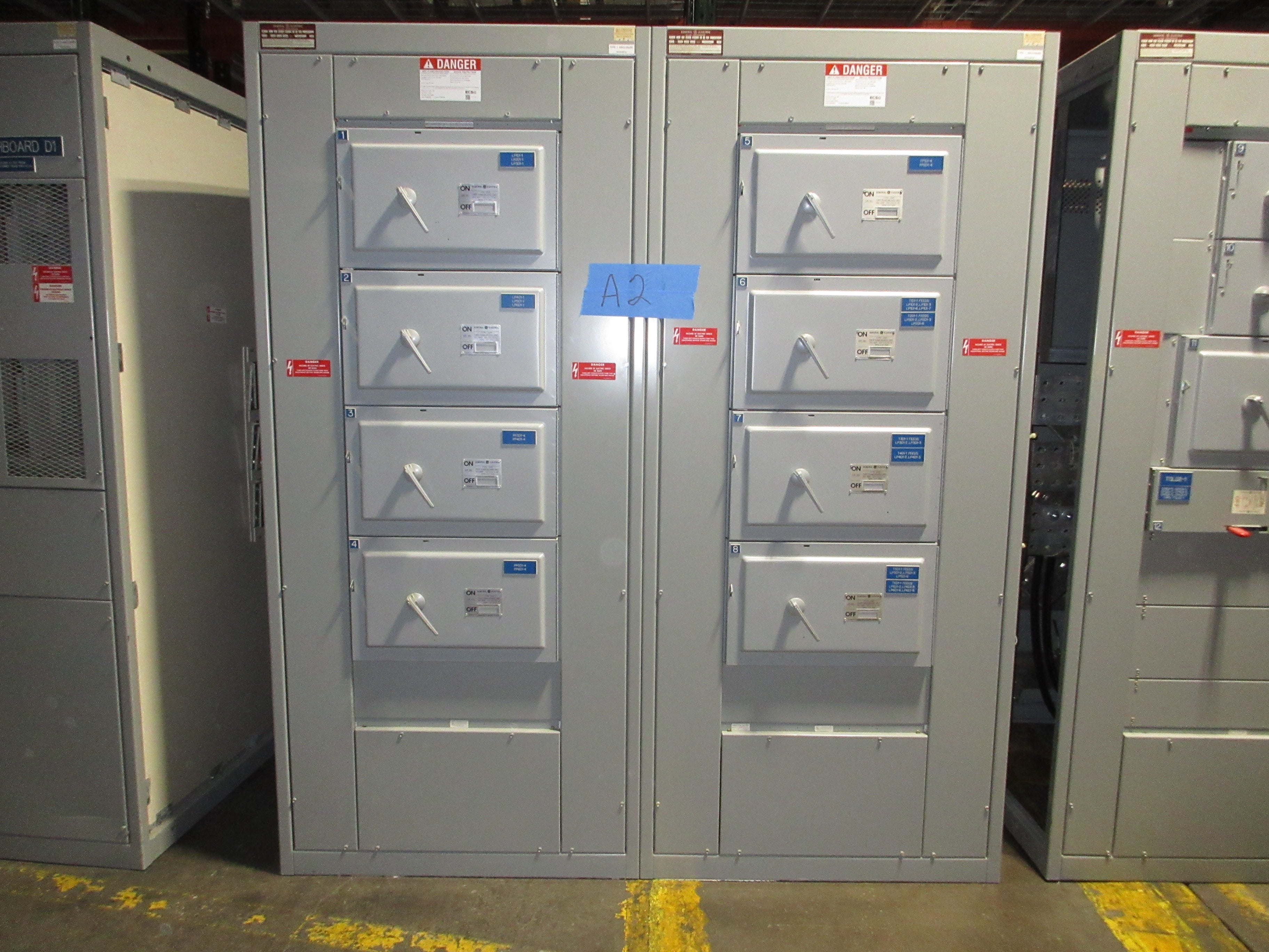 GE 3000A Main Tie Main Switch Gear Line Up TC3030SS 3000A Main Breaker Used