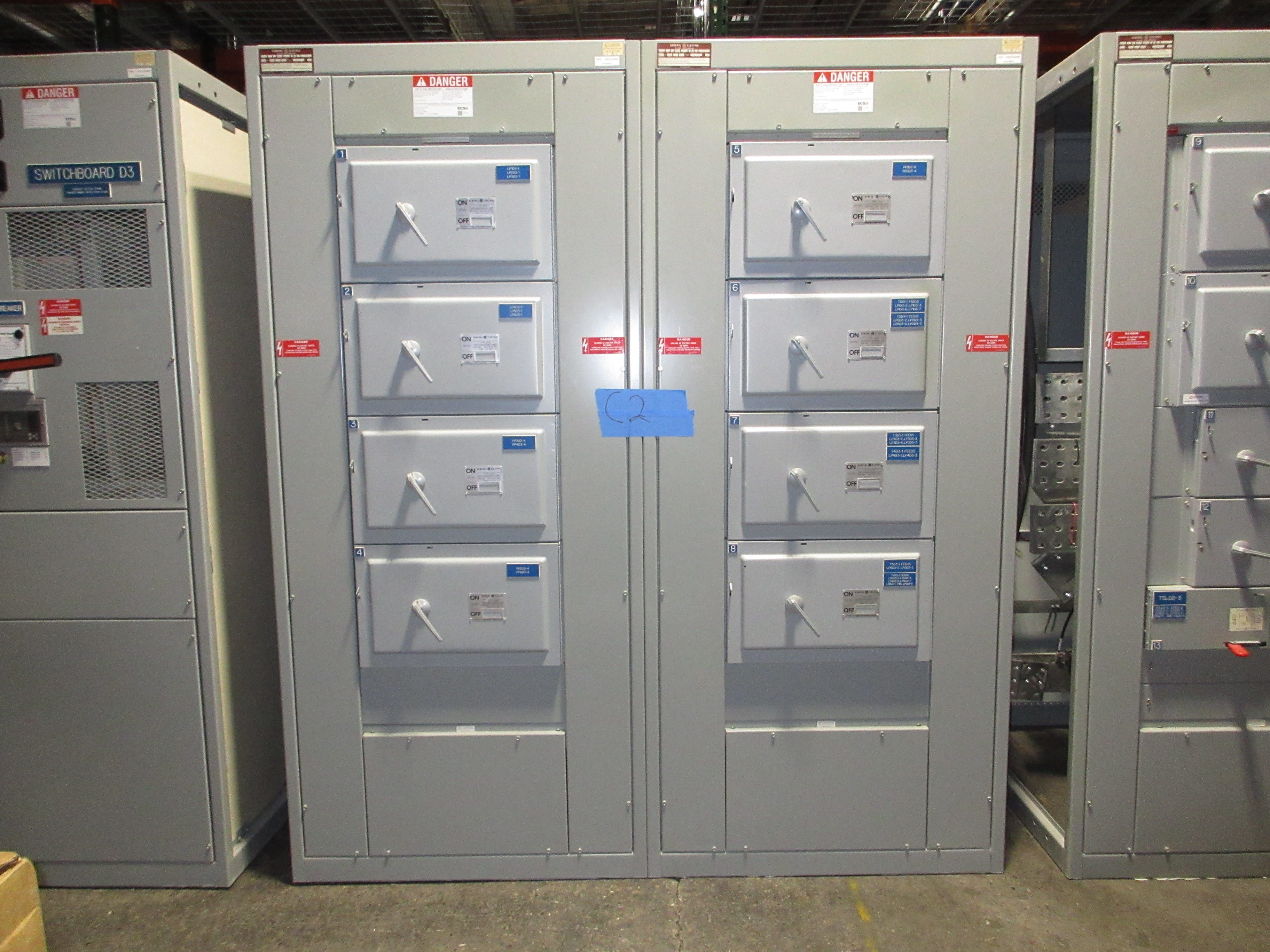 GE 3000A Main Switch Gear Line Up TC3030SS 3000A Main Breaker Used