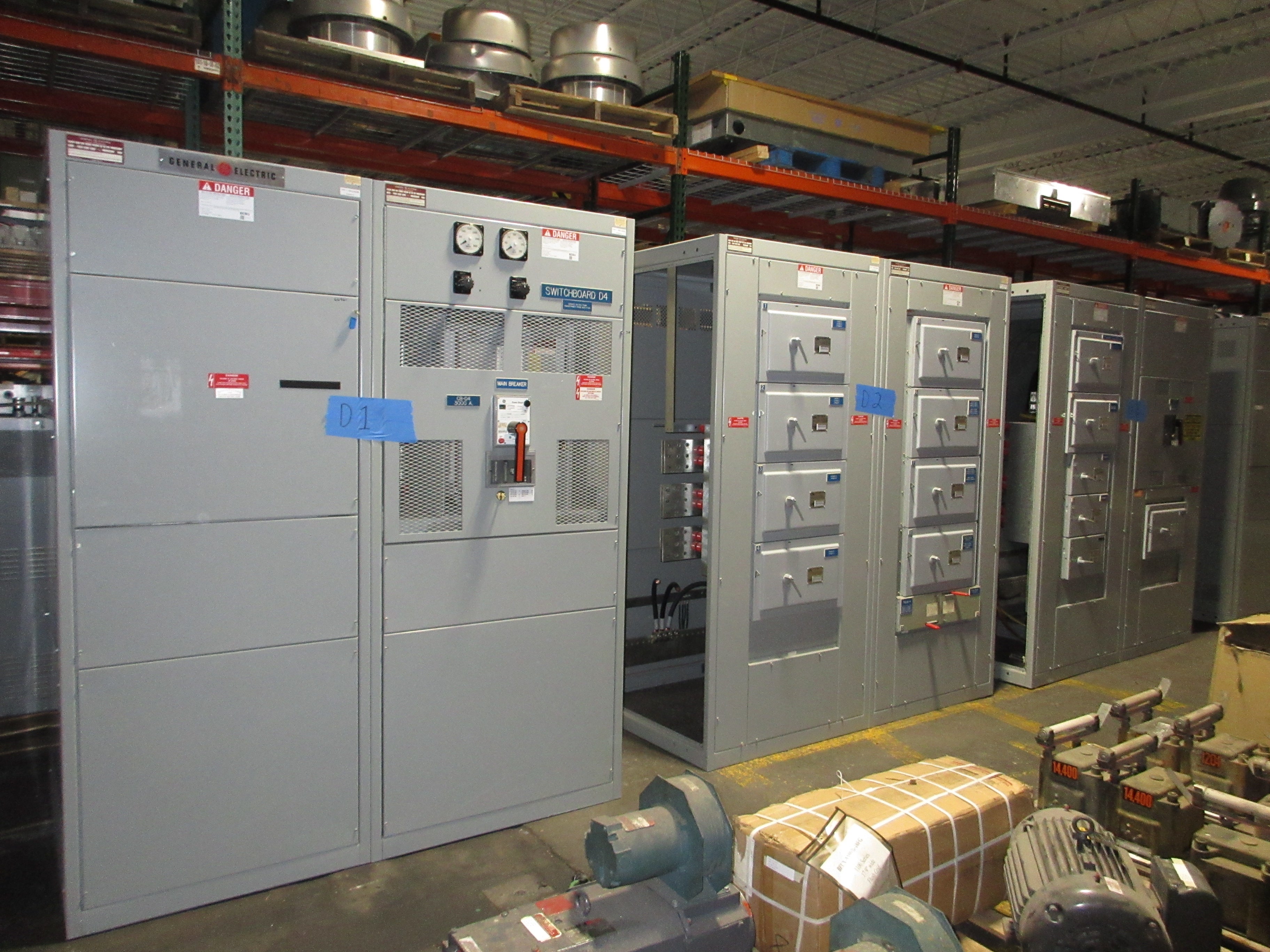 GE 3000A Main Tie Main Switch Gear Line Up TC3030SS 3000A Main Breaker Used