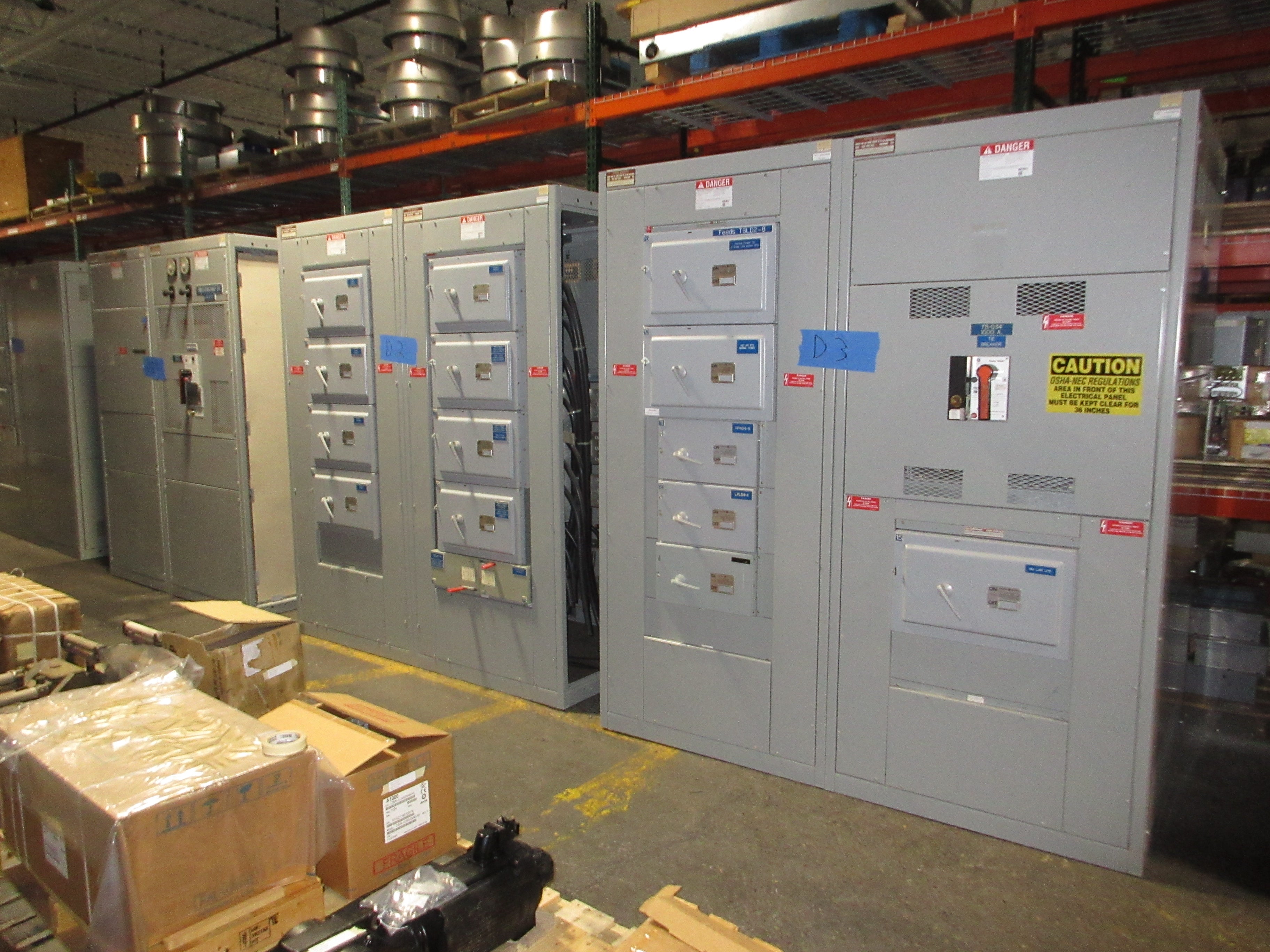 GE 3000A Main Tie Main Switch Gear Line Up TC3030SS 3000A Main Breaker Used