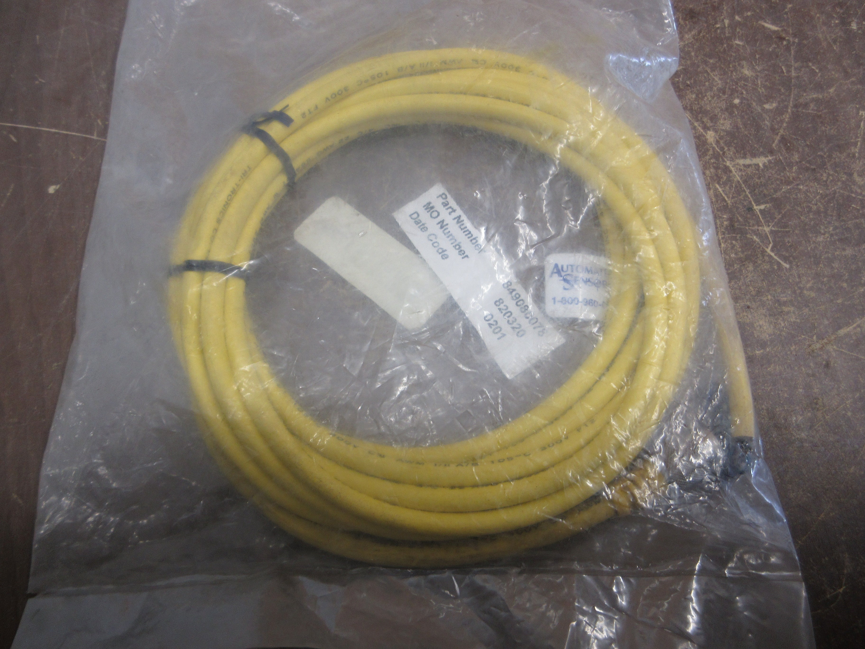 Automation Sensors Inc. Sensor Electrical Cable SEC-15 Length: 15ft New Surplus