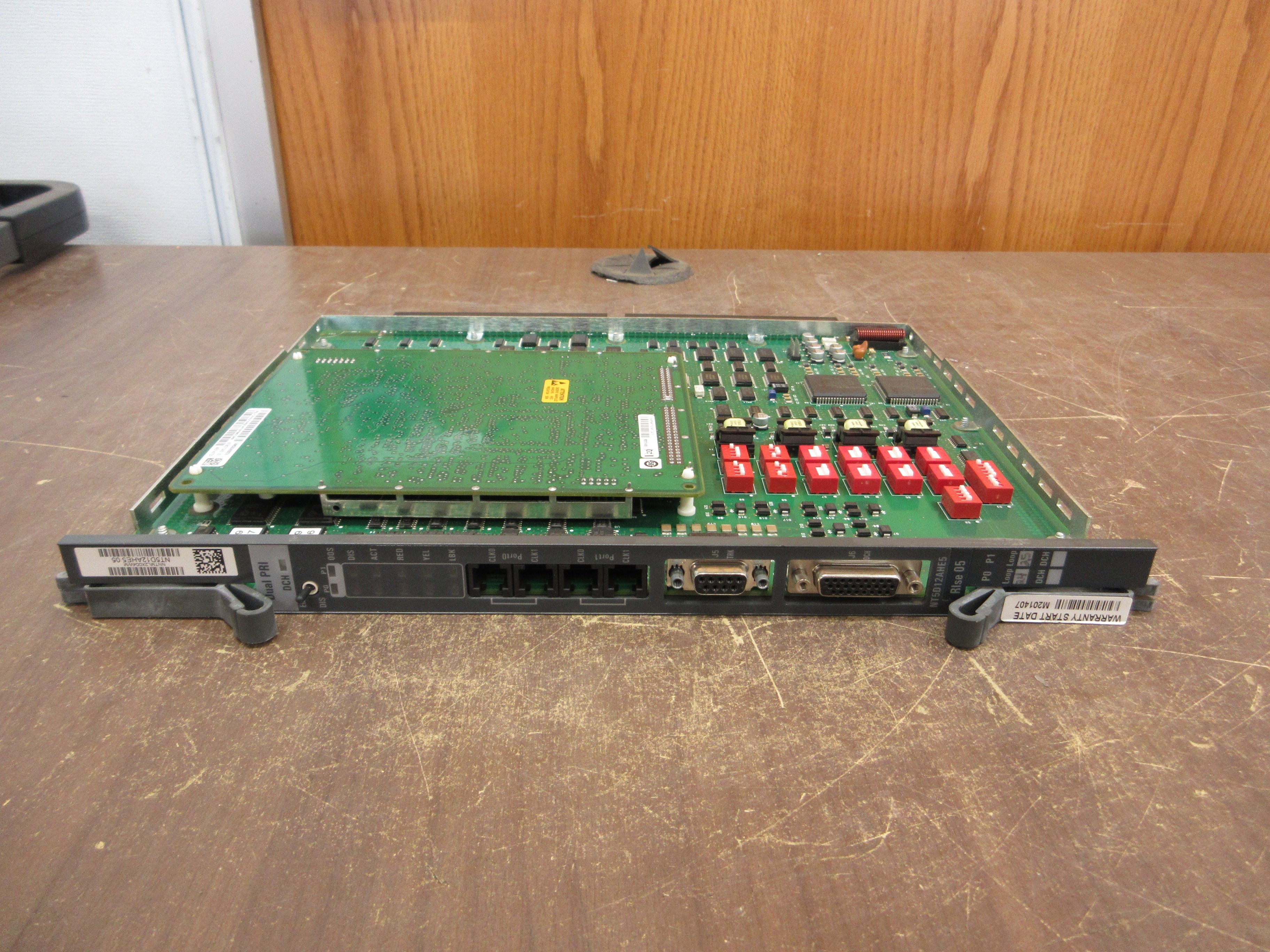Nortel Meridian Dual Port PRI D-Channel Card NT5D12AHE5 RIse 05 Used