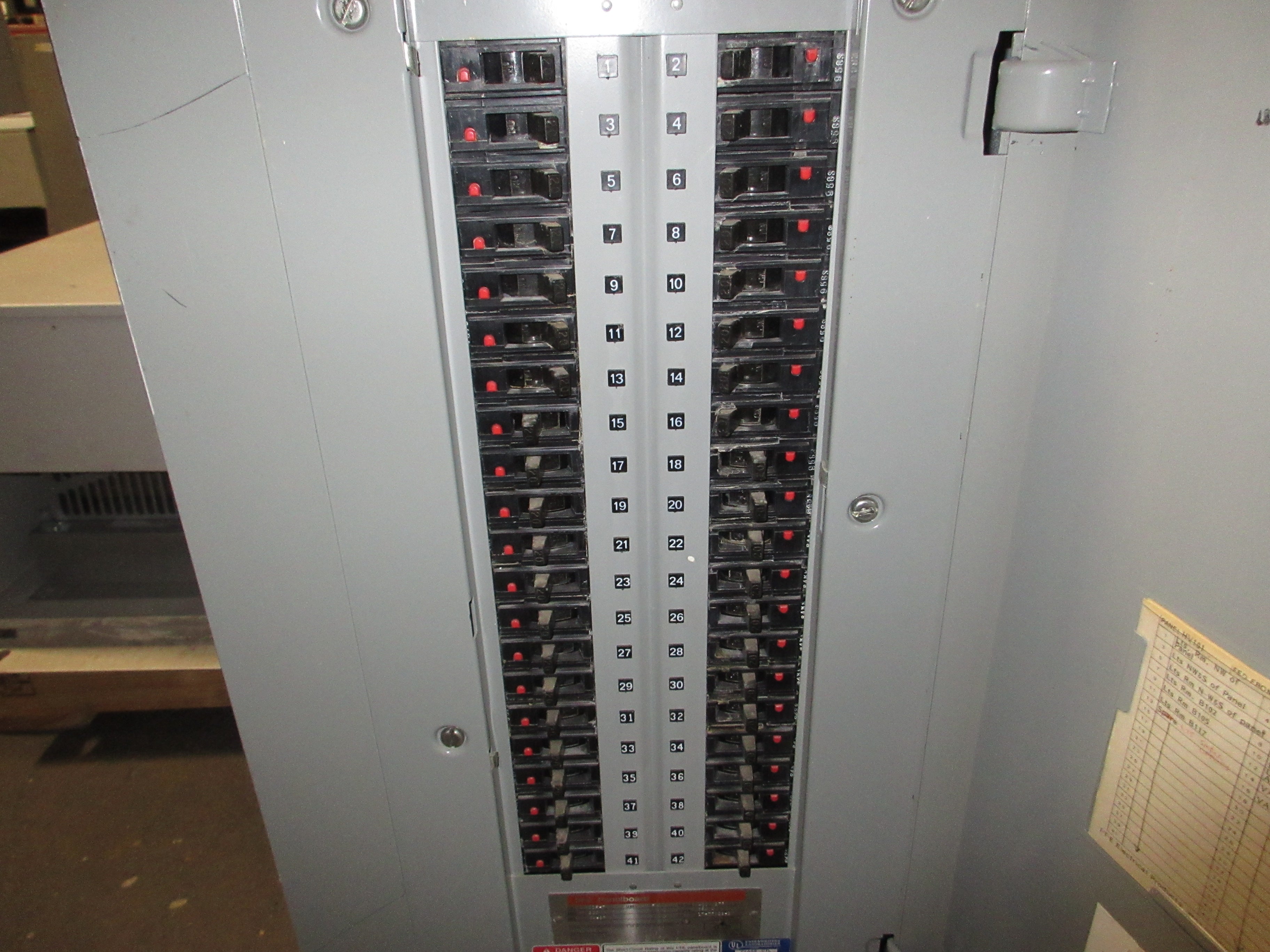 ITE Main Lug Breaker Panel CDP-7 225A Max 480Y/277 3Ph 4W 42-Slot Used